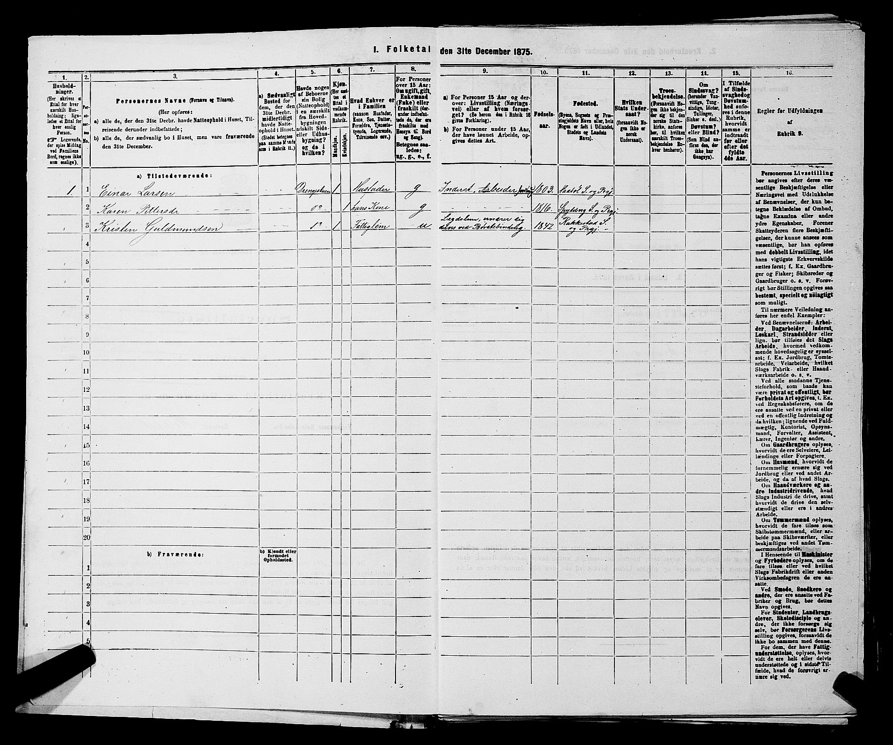 RA, 1875 census for 0138P Hobøl, 1875, p. 570