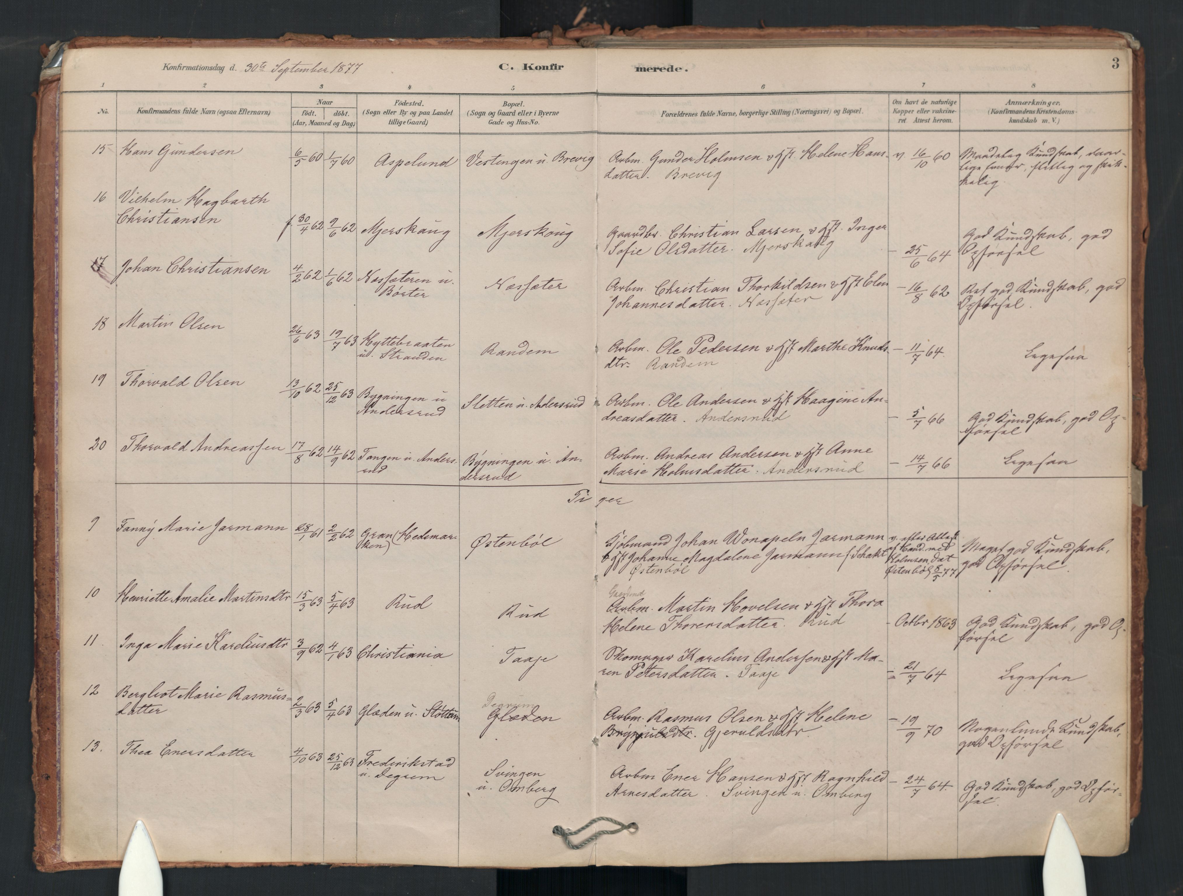 Enebakk prestekontor Kirkebøker, AV/SAO-A-10171c/F/Fa/L0018: Parish register (official) no. I 18, 1877-1930, p. 3