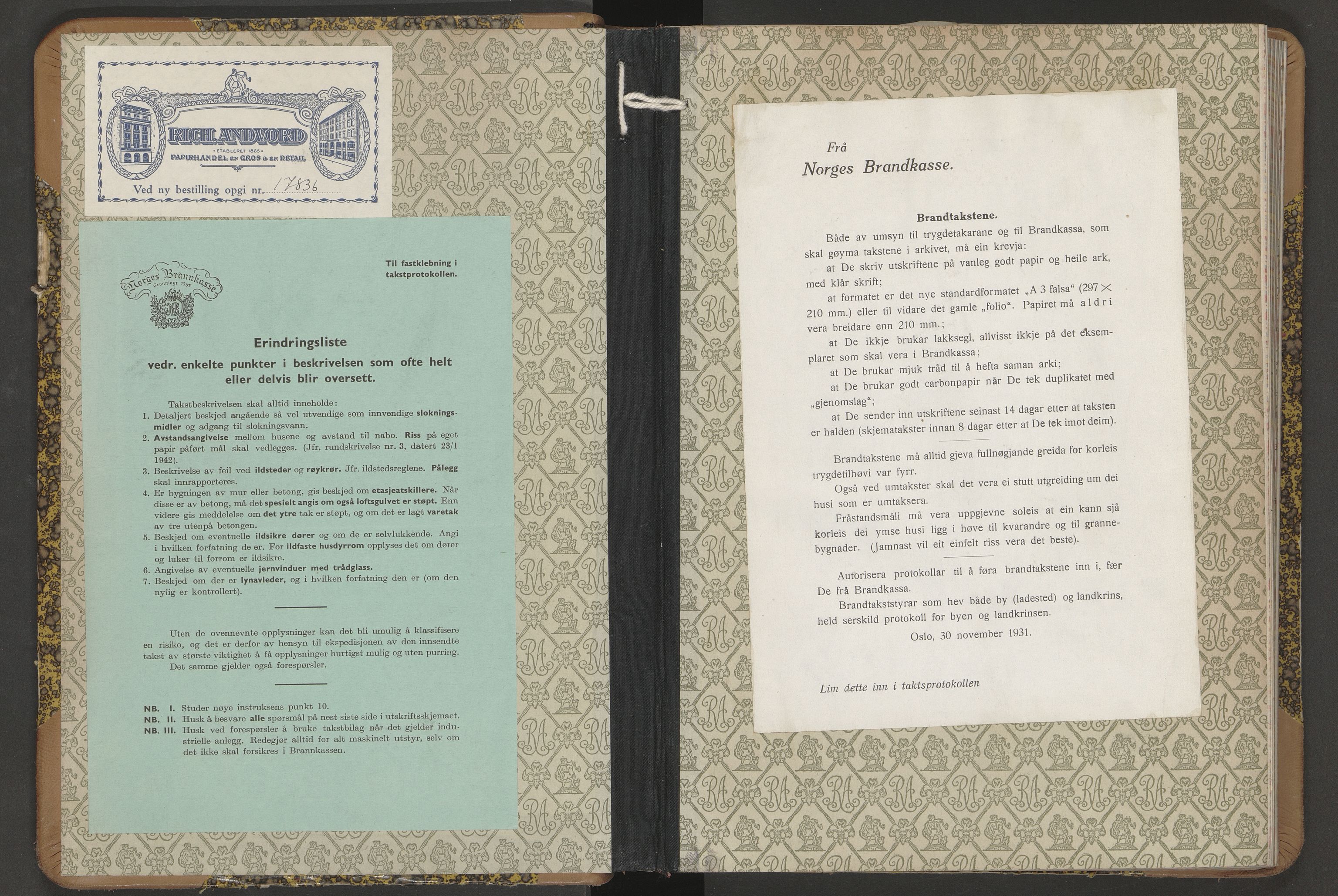 Norges Brannkasse Nesna, SAT/A-5575/Fb/L0010: Branntakstprotokoll, 1942-1949