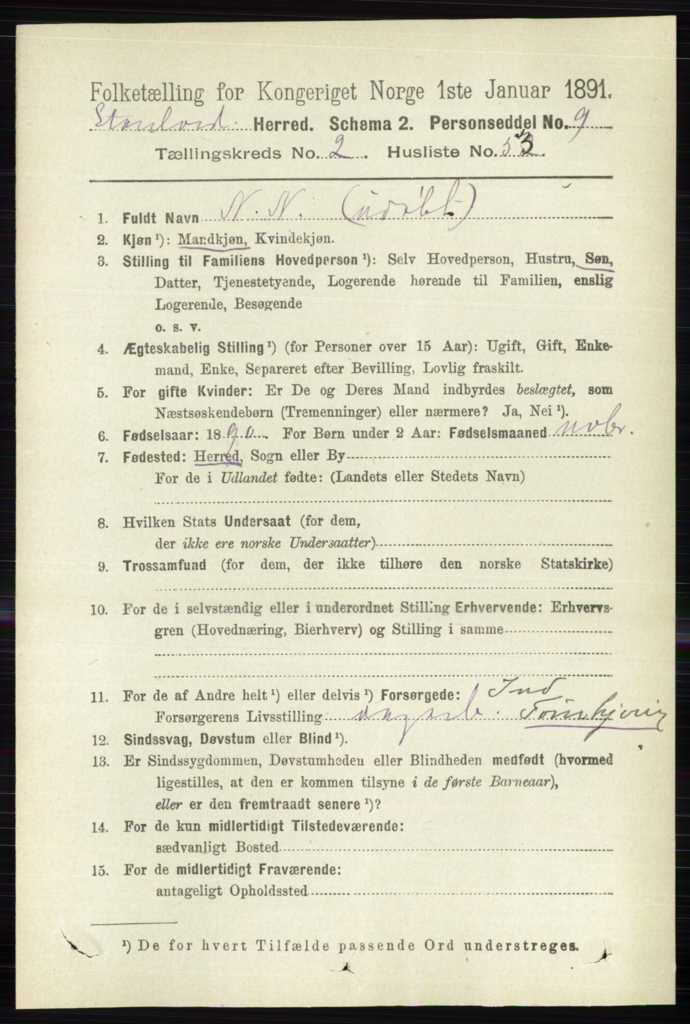 RA, 1891 census for 0430 Stor-Elvdal, 1891, p. 750