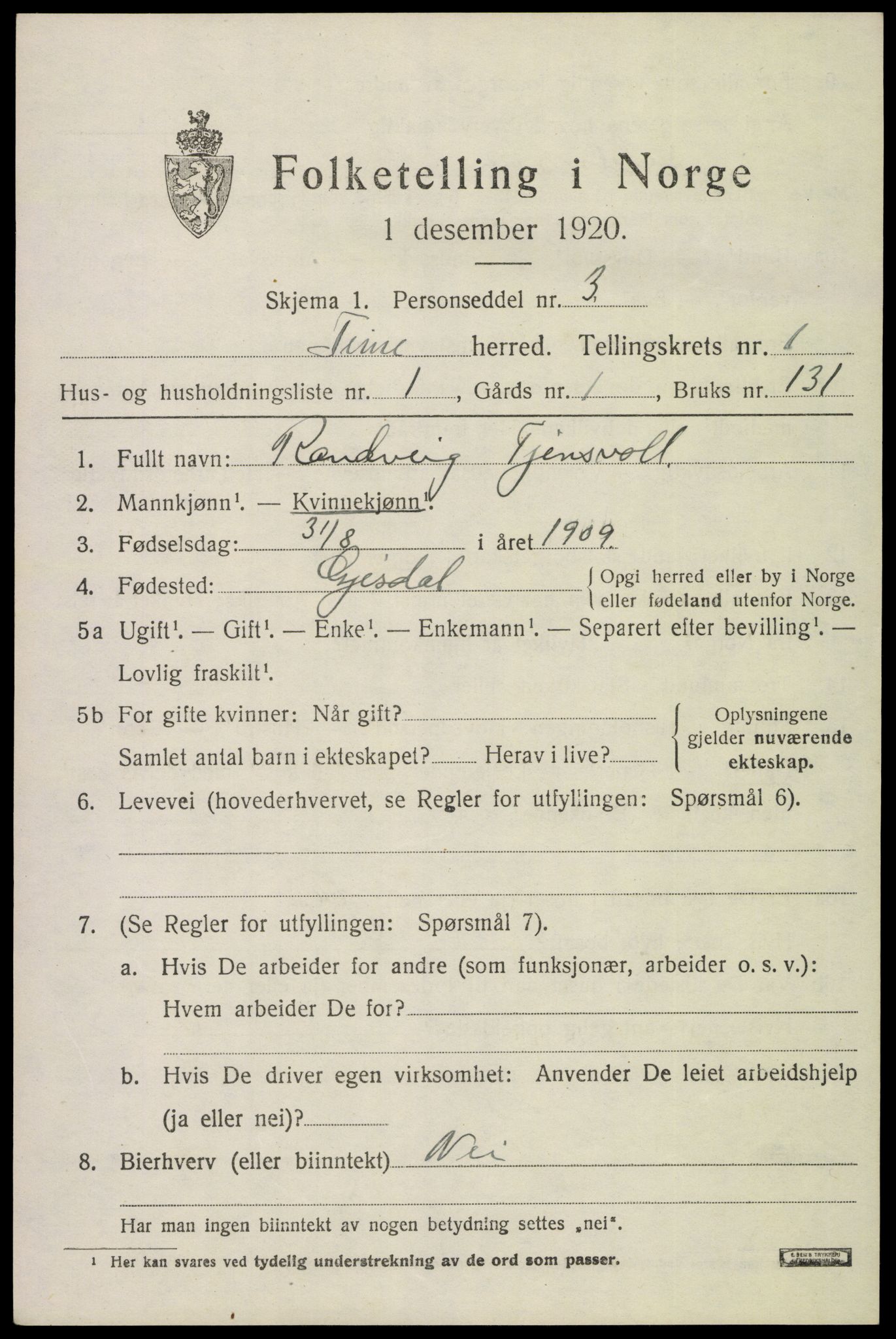 SAST, 1920 census for Time, 1920, p. 1279