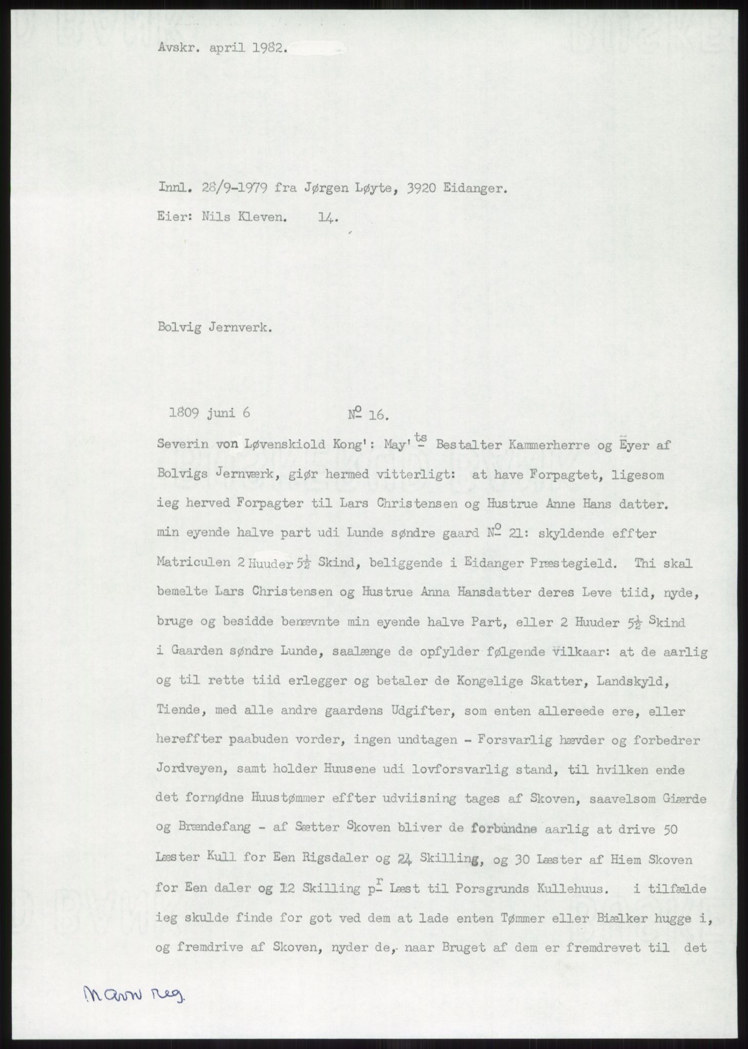 Samlinger til kildeutgivelse, Diplomavskriftsamlingen, AV/RA-EA-4053/H/Ha, p. 1566
