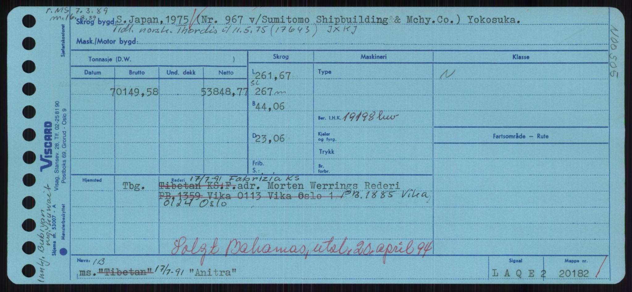 Sjøfartsdirektoratet med forløpere, Skipsmålingen, RA/S-1627/H/Hd/L0001: Fartøy, A-Anv, p. 637