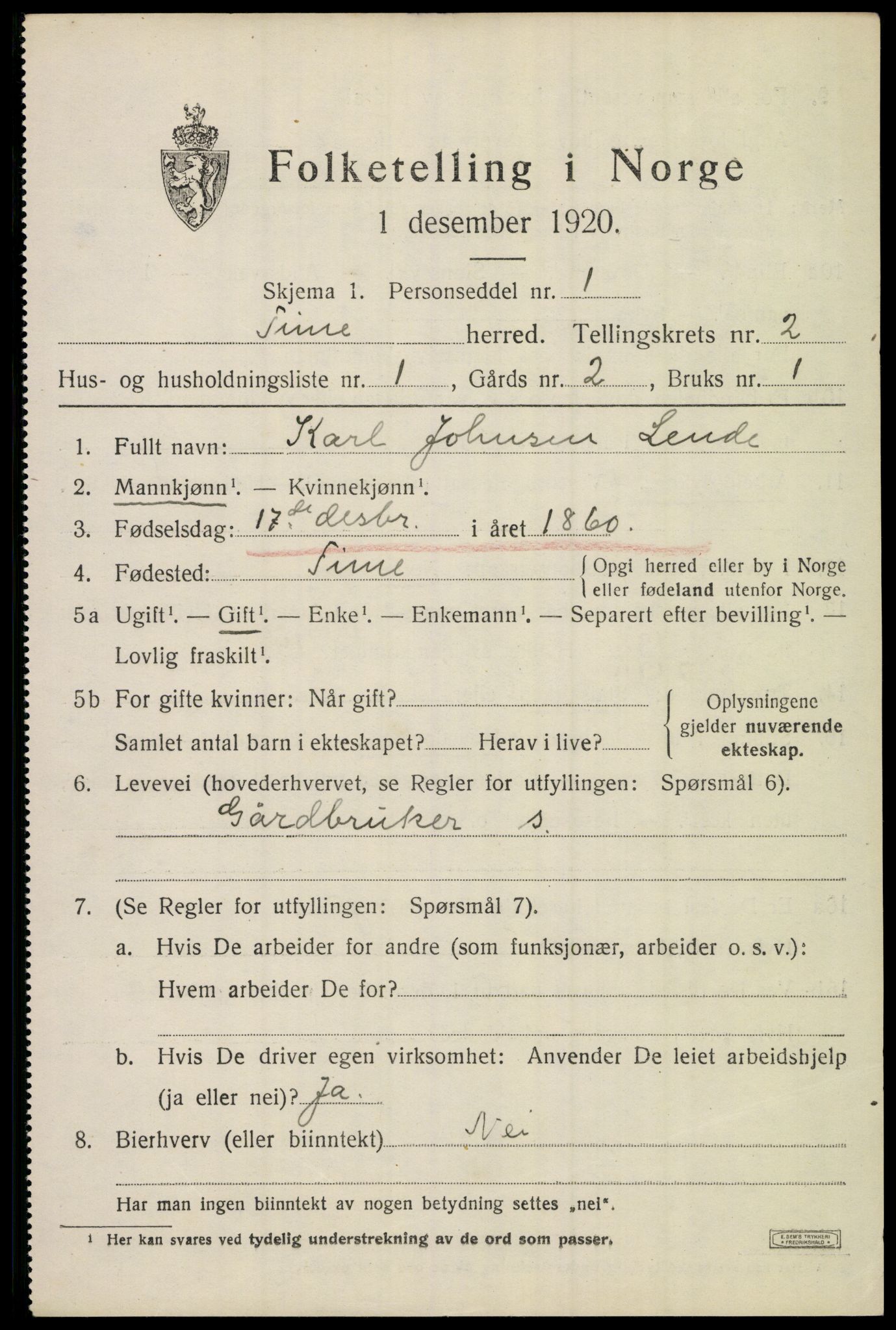 SAST, 1920 census for Time, 1920, p. 2875