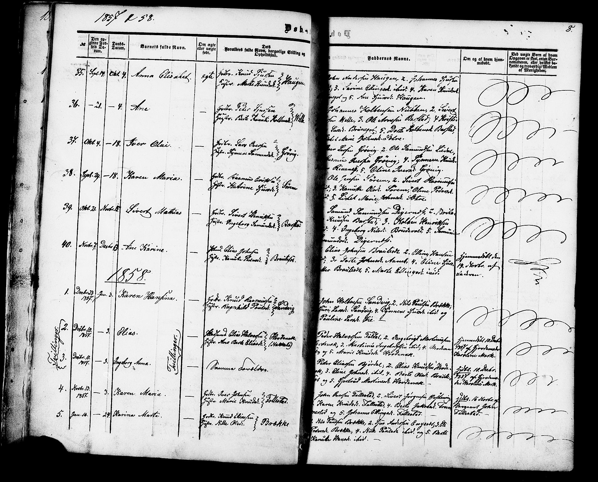 Ministerialprotokoller, klokkerbøker og fødselsregistre - Møre og Romsdal, SAT/A-1454/513/L0175: Parish register (official) no. 513A02, 1856-1877, p. 8