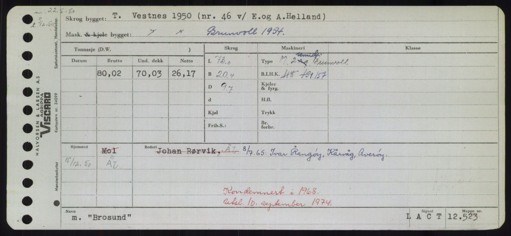 Sjøfartsdirektoratet med forløpere, Skipsmålingen, RA/S-1627/H/Hd/L0005: Fartøy, Br-Byg, p. 349