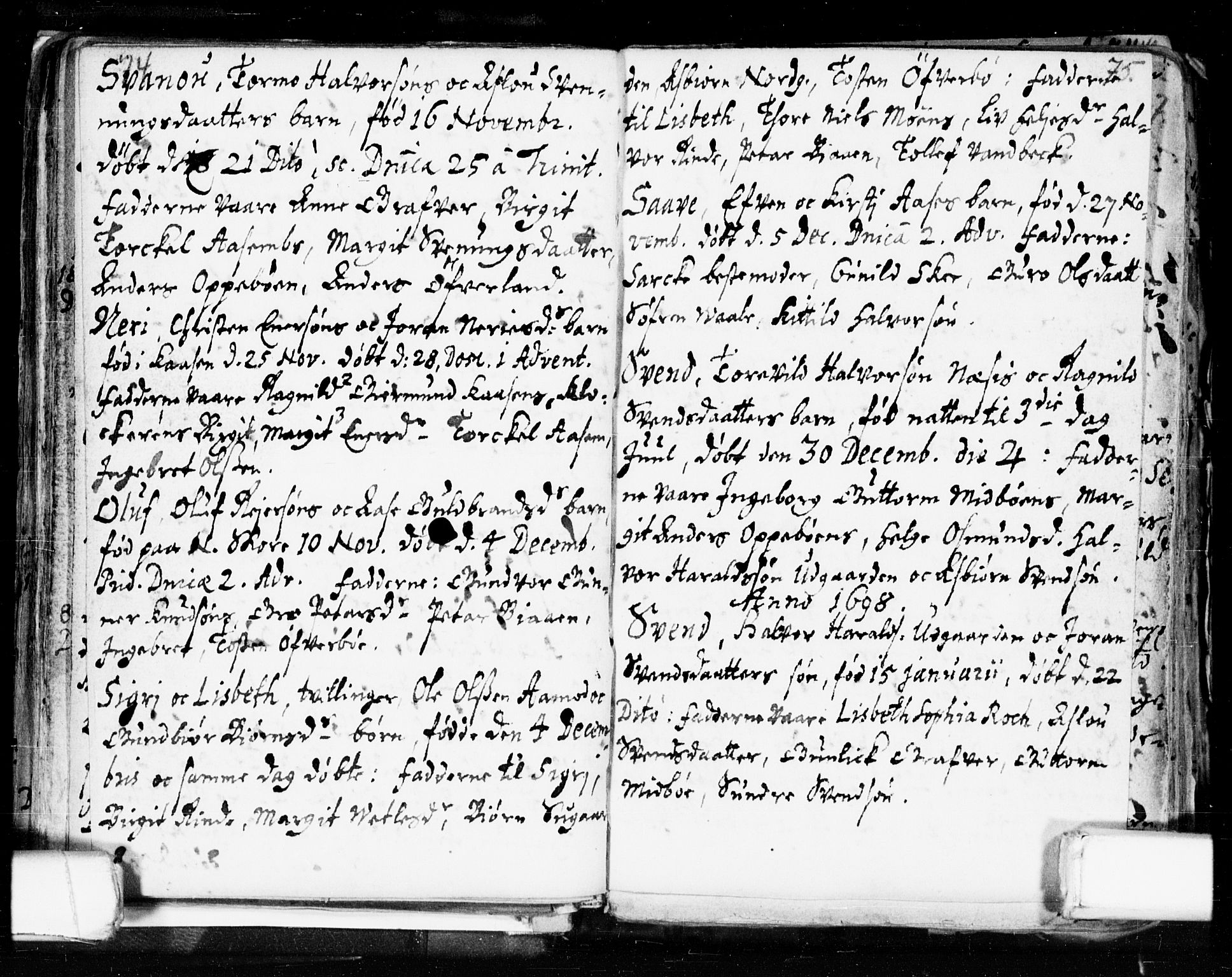 Seljord kirkebøker, SAKO/A-20/F/Fa/L0002: Parish register (official) no. I 2, 1689-1713, p. 74-75