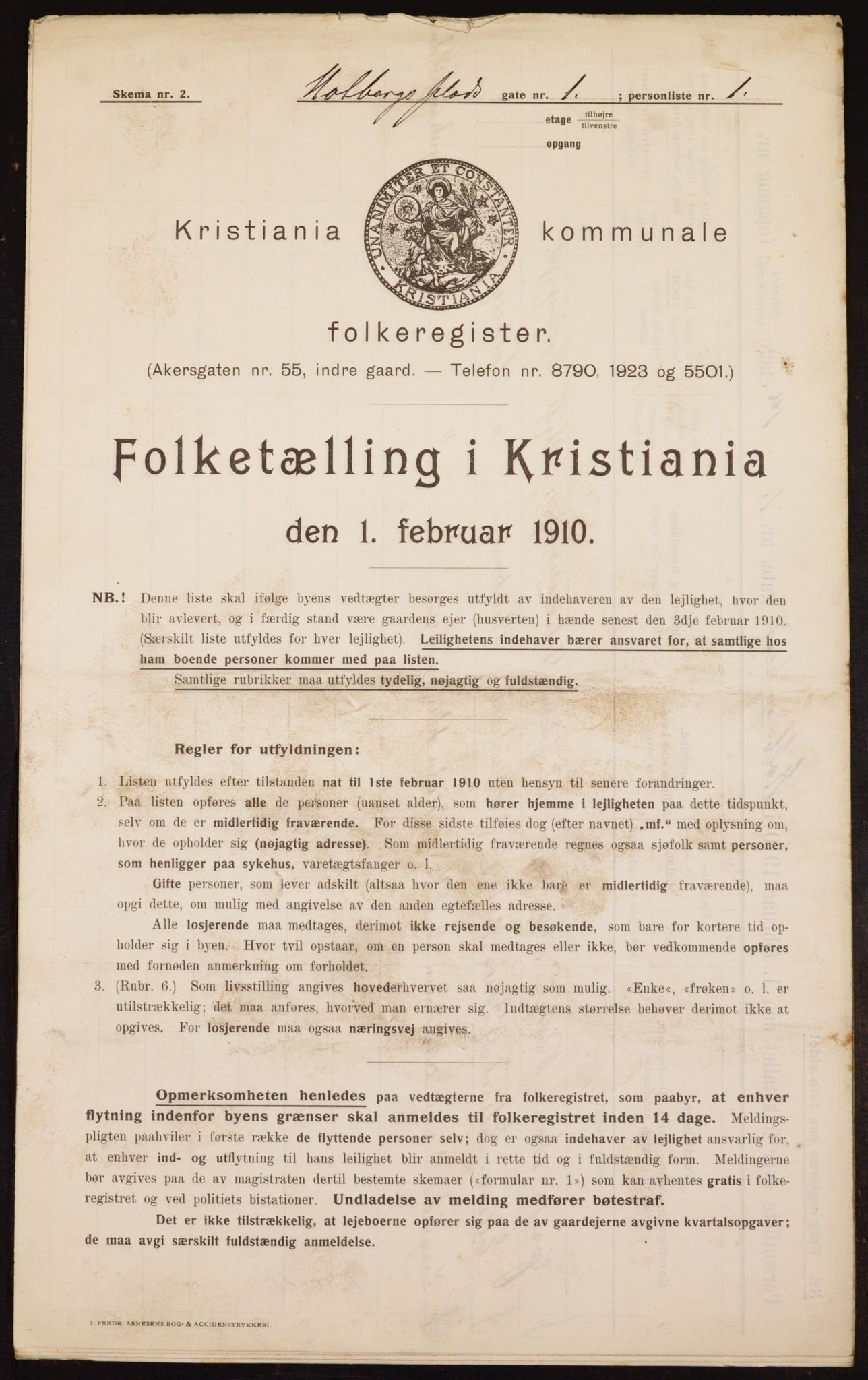 OBA, Municipal Census 1910 for Kristiania, 1910, p. 39763