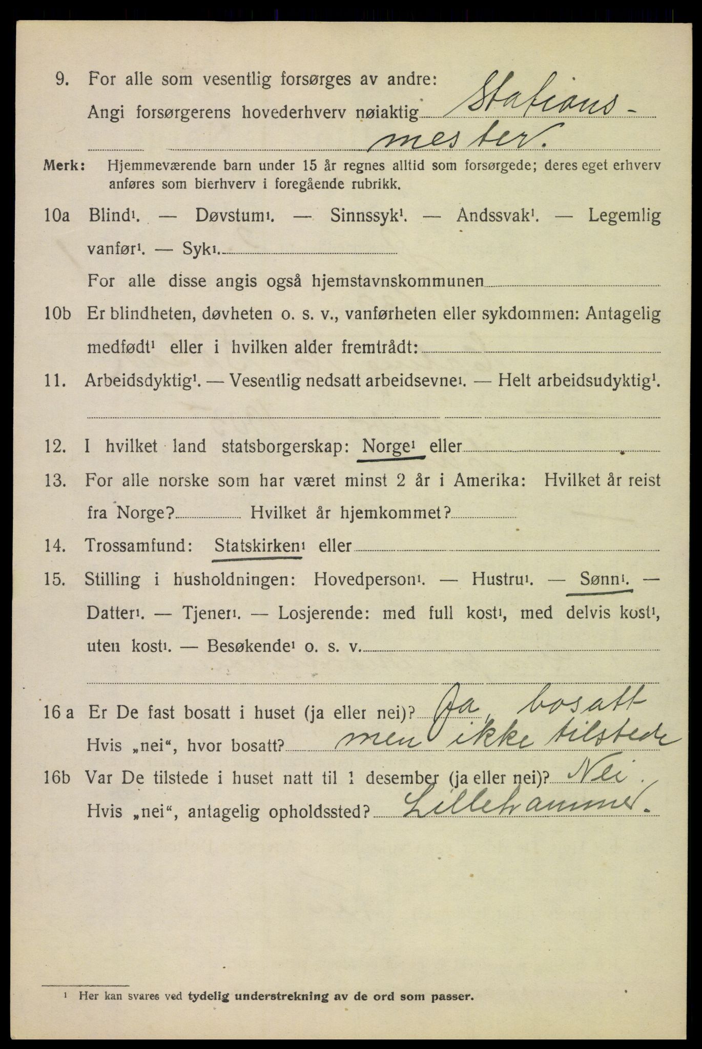 SAH, 1920 census for Øyer, 1920, p. 1644