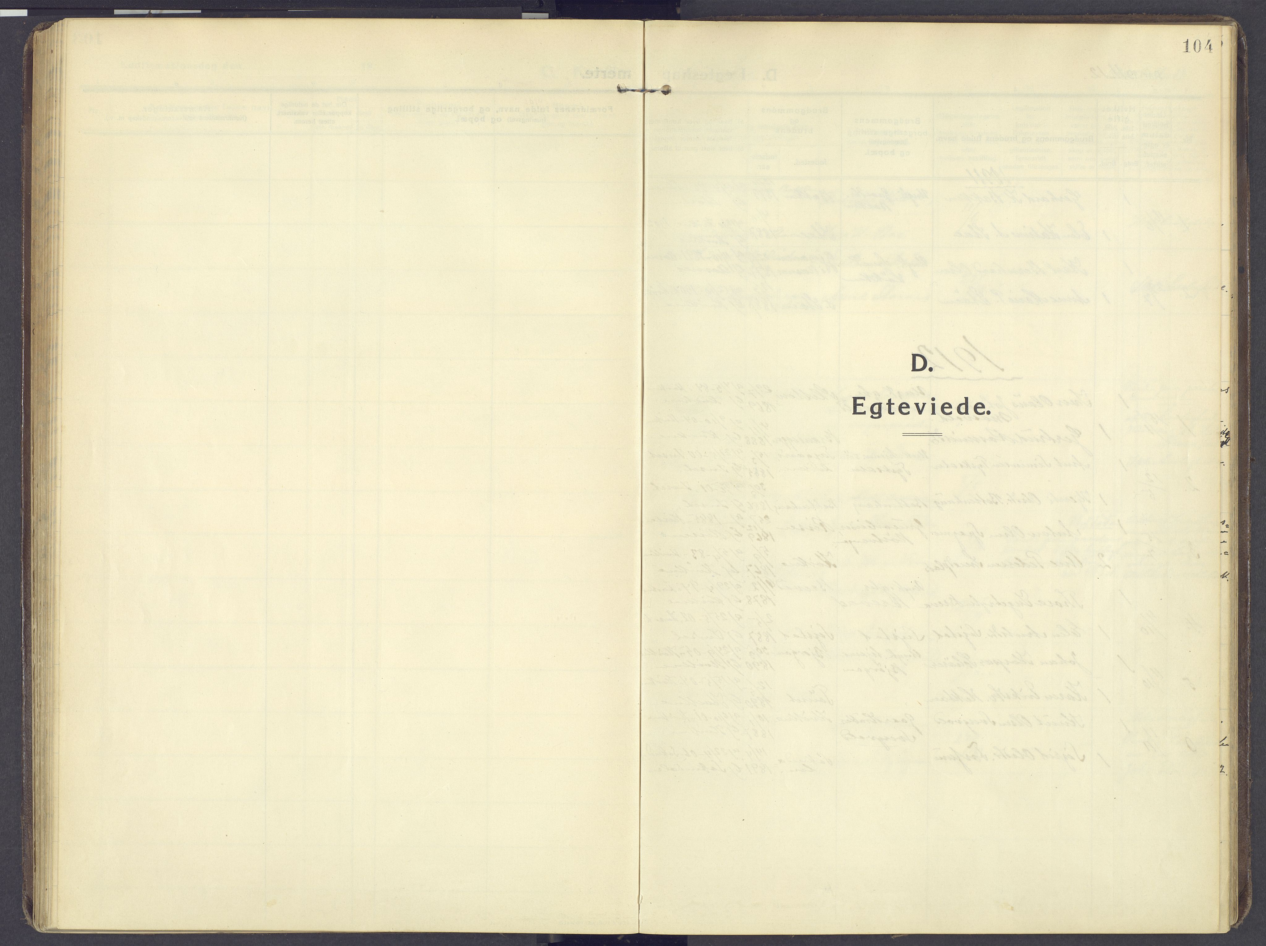 Kvikne prestekontor, SAH/PREST-064/H/Ha/Haa/L0009: Parish register (official) no. 9, 1911-1942, p. 104