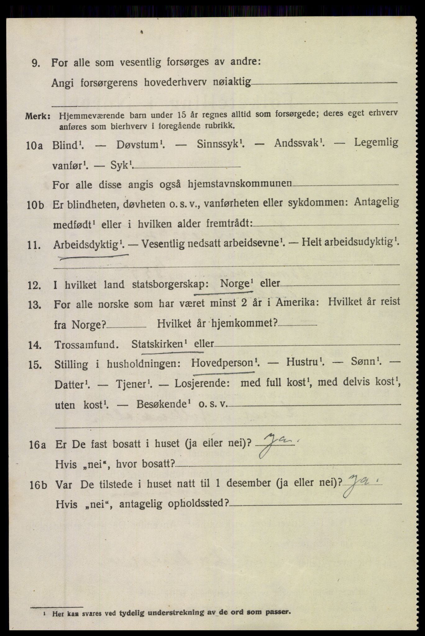 SAK, 1920 census for Øyestad, 1920, p. 5909