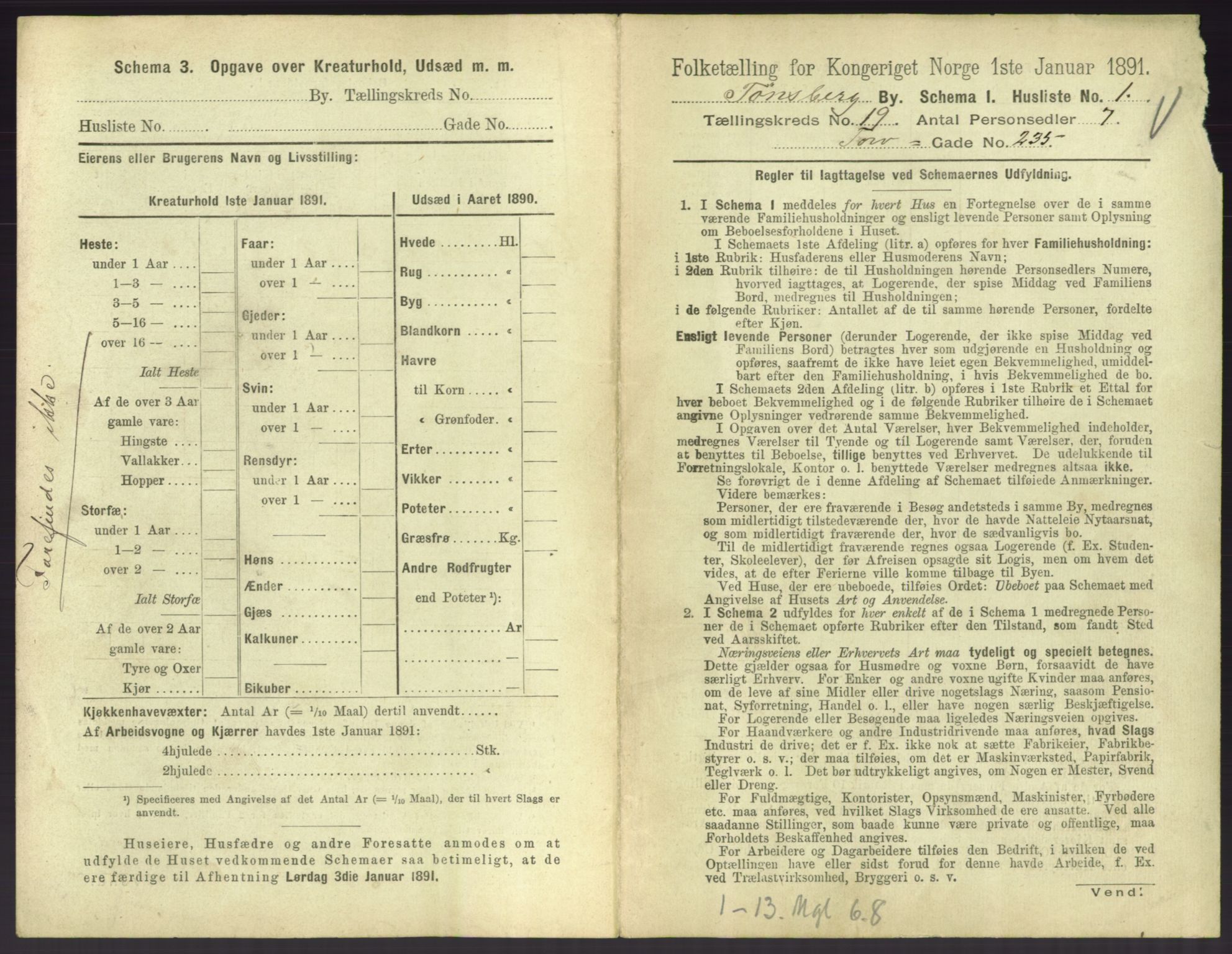 RA, 1891 census for 0705 Tønsberg, 1891, p. 650