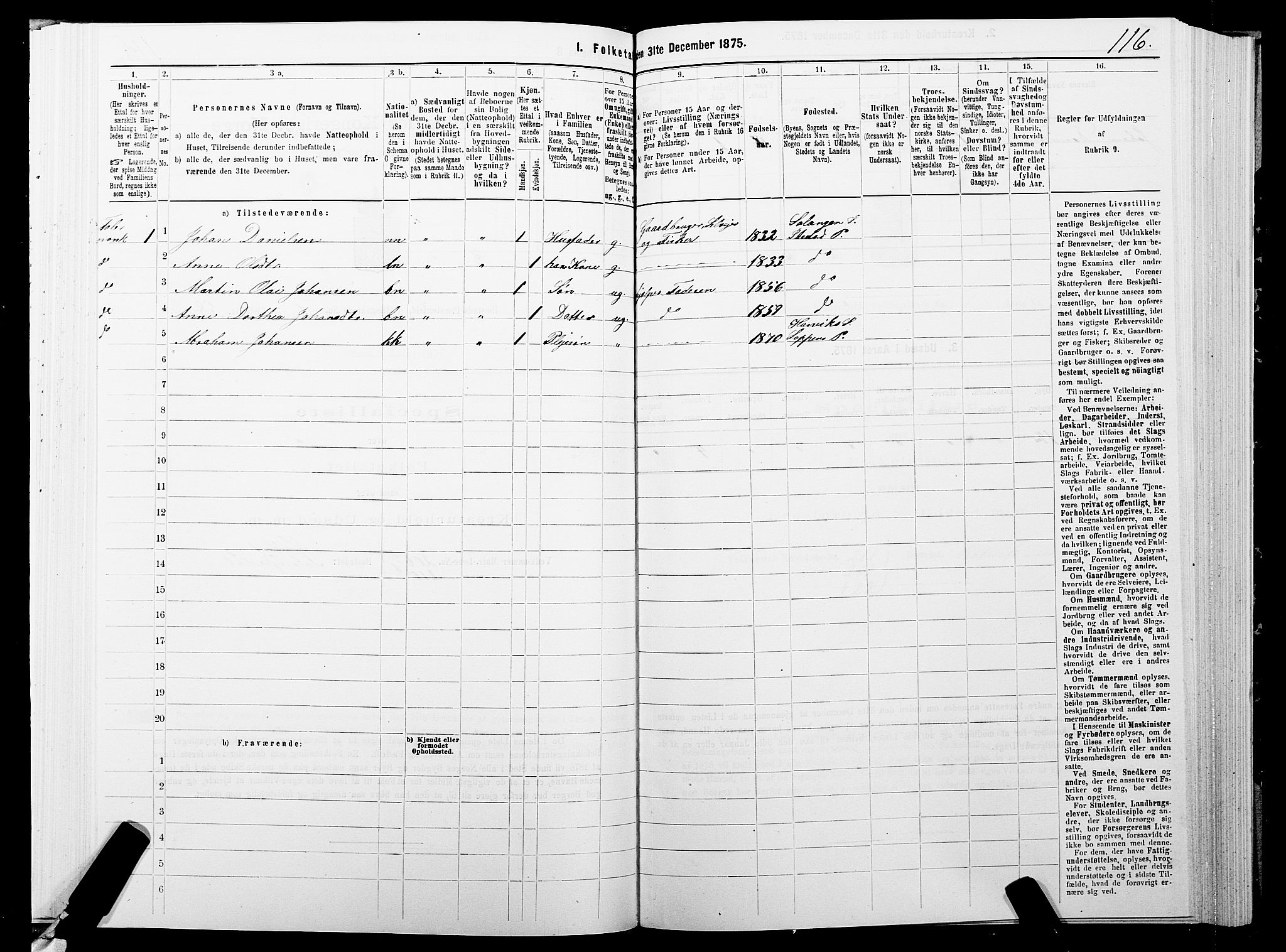 SATØ, 1875 census for 1917P Ibestad, 1875, p. 1116