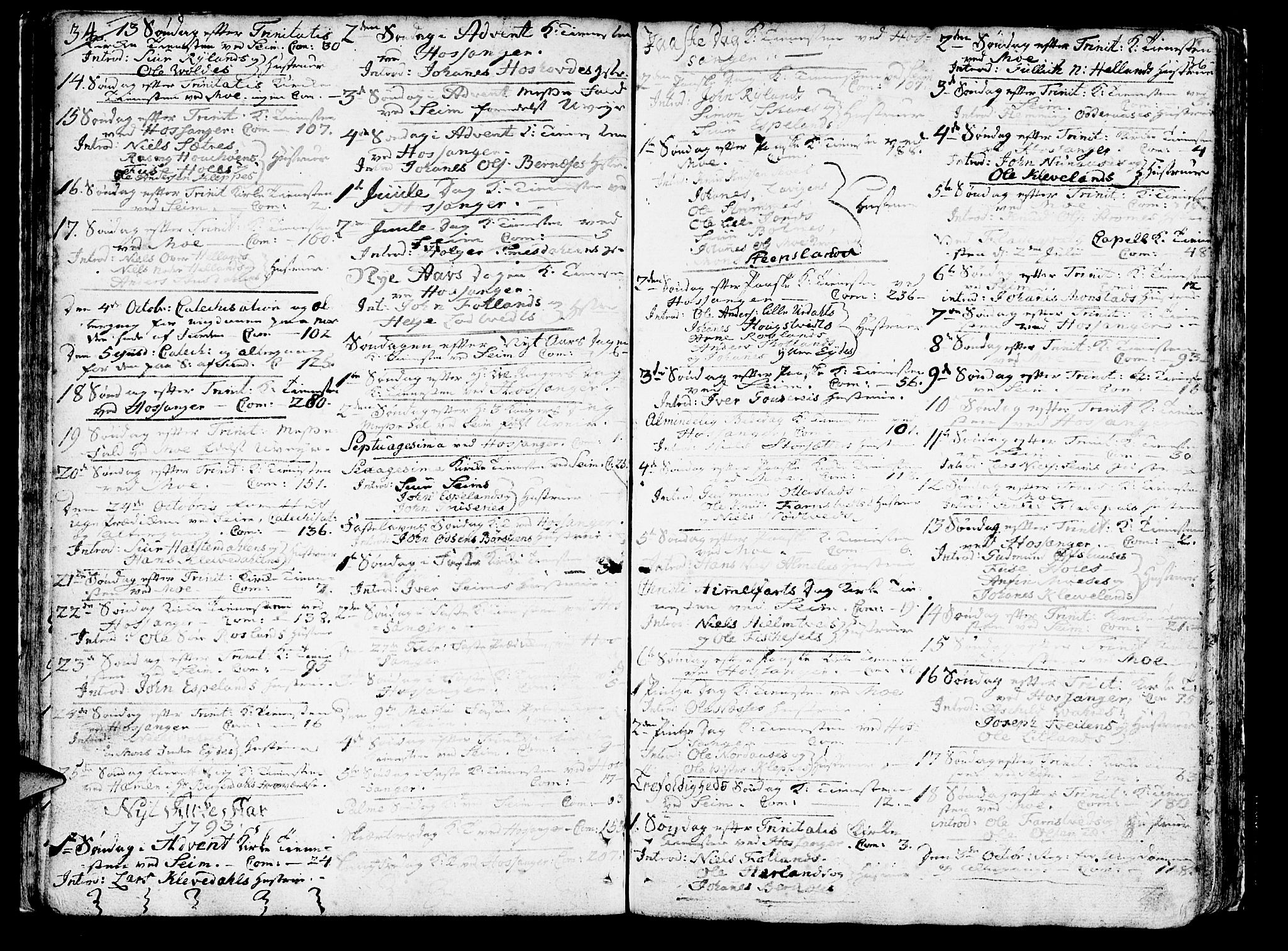 Hosanger sokneprestembete, AV/SAB-A-75801/H/Haa: Parish register (official) no. A 2 /1, 1766-1793, p. 36