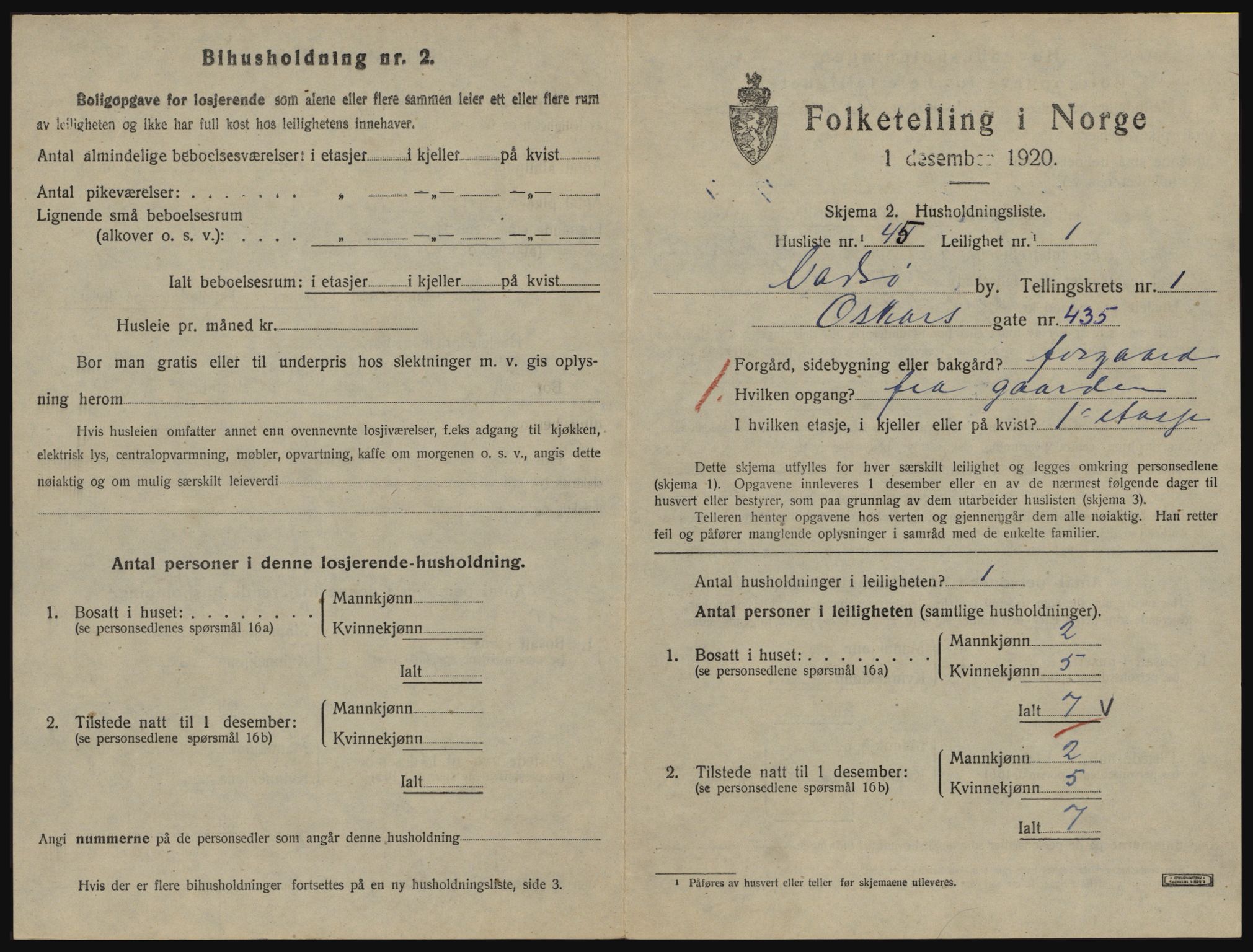 SATØ, 1920 census for Vadsø, 1920, p. 690