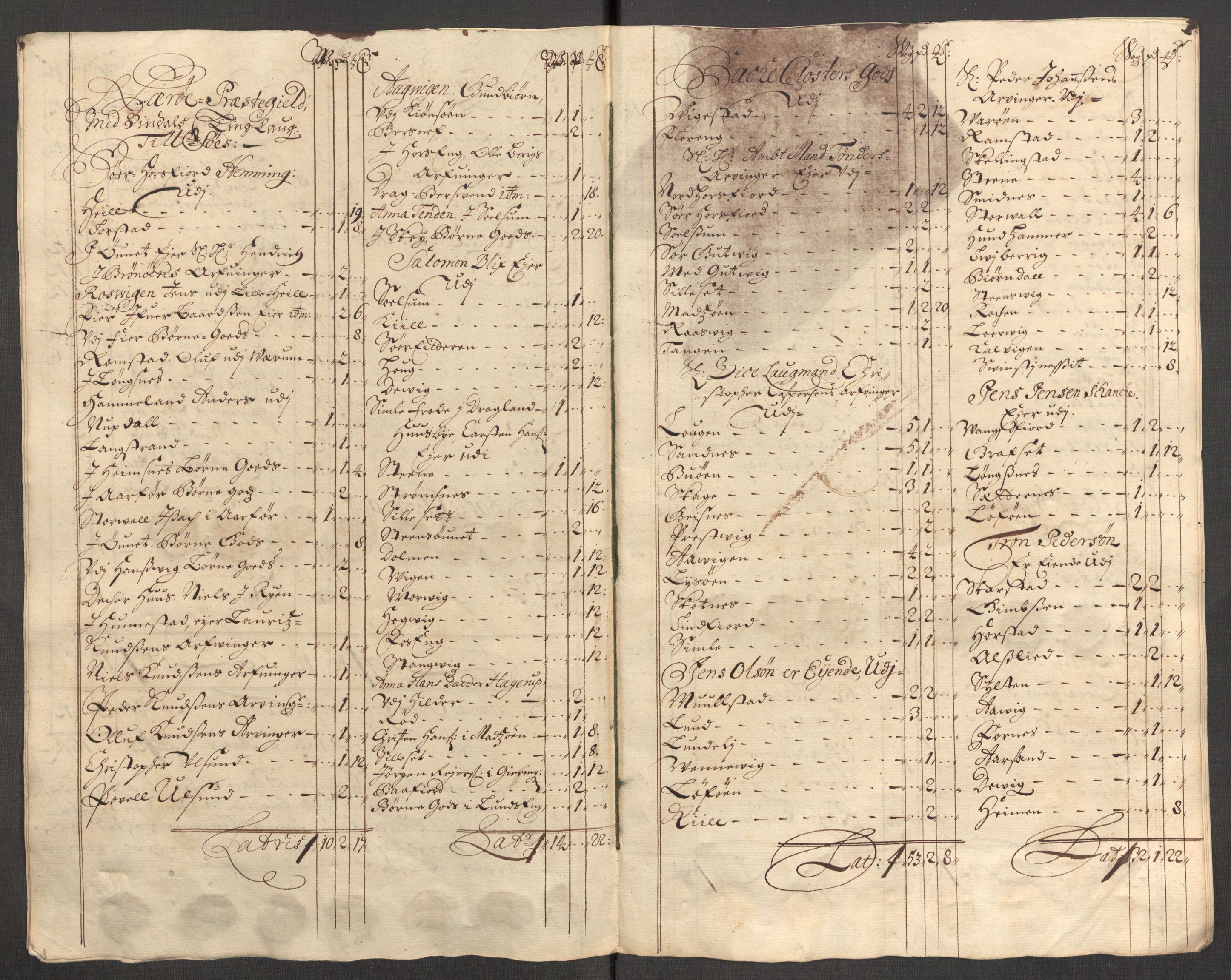 Rentekammeret inntil 1814, Reviderte regnskaper, Fogderegnskap, AV/RA-EA-4092/R64/L4425: Fogderegnskap Namdal, 1696-1698, p. 220