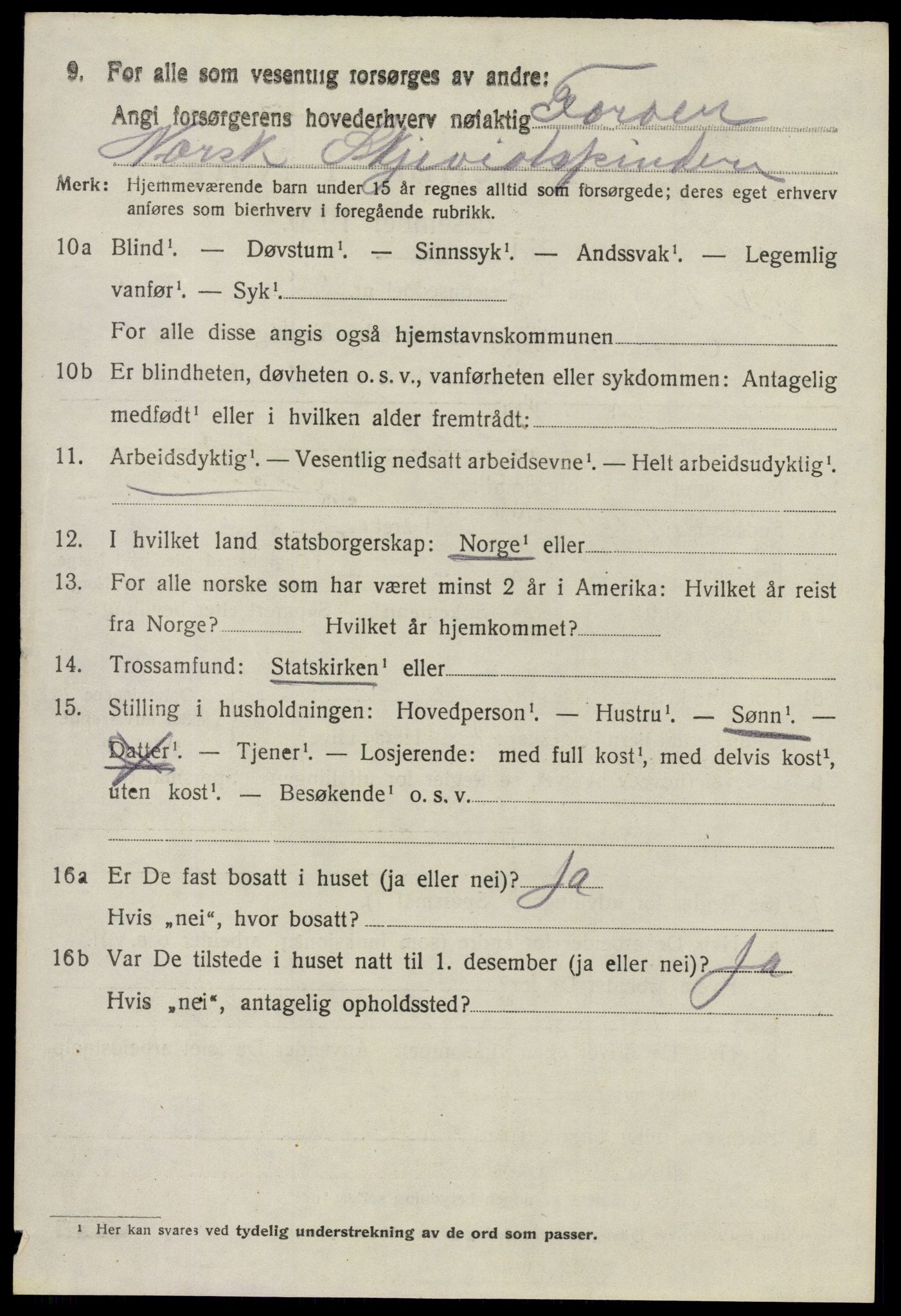 SAO, 1920 census for Glemmen, 1920, p. 9026