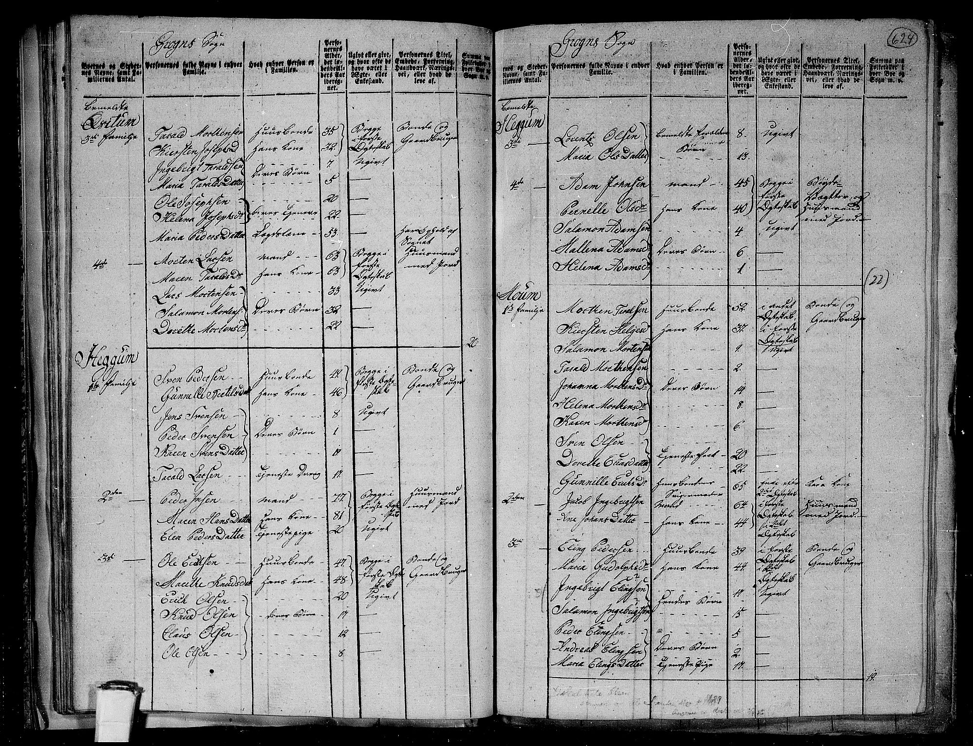 RA, 1801 census for 1744P Overhalla, 1801, p. 623b-624a