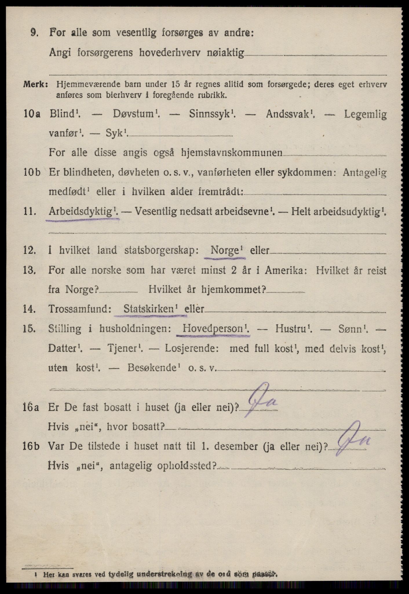 SAT, 1920 census for Vanylven, 1920, p. 4018