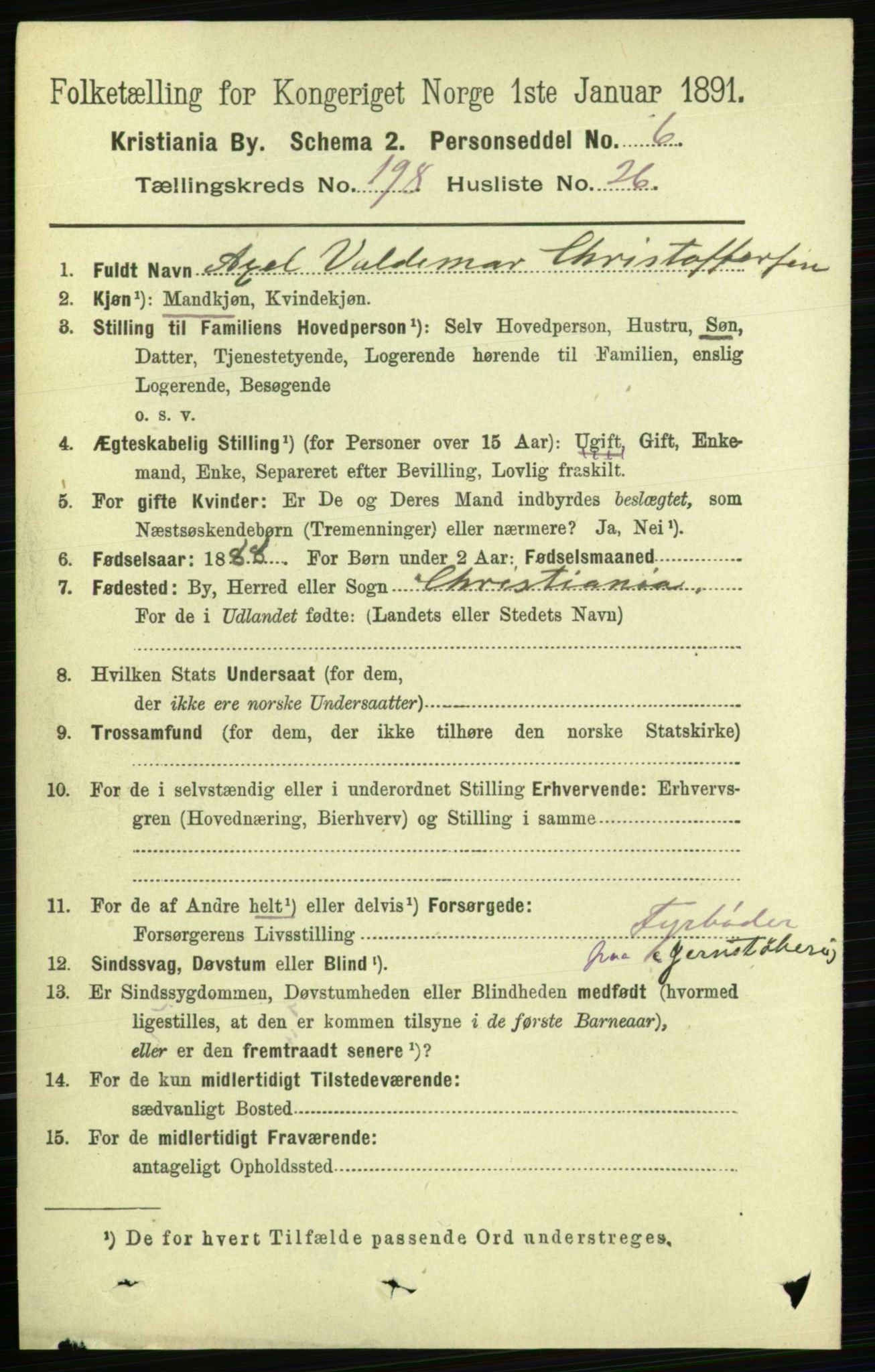 RA, 1891 census for 0301 Kristiania, 1891, p. 119682