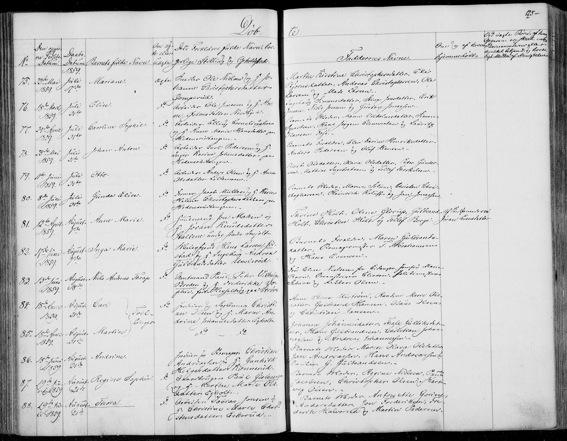 Skoger kirkebøker, SAKO/A-59/F/Fa/L0003: Parish register (official) no. I 3, 1842-1861, p. 125