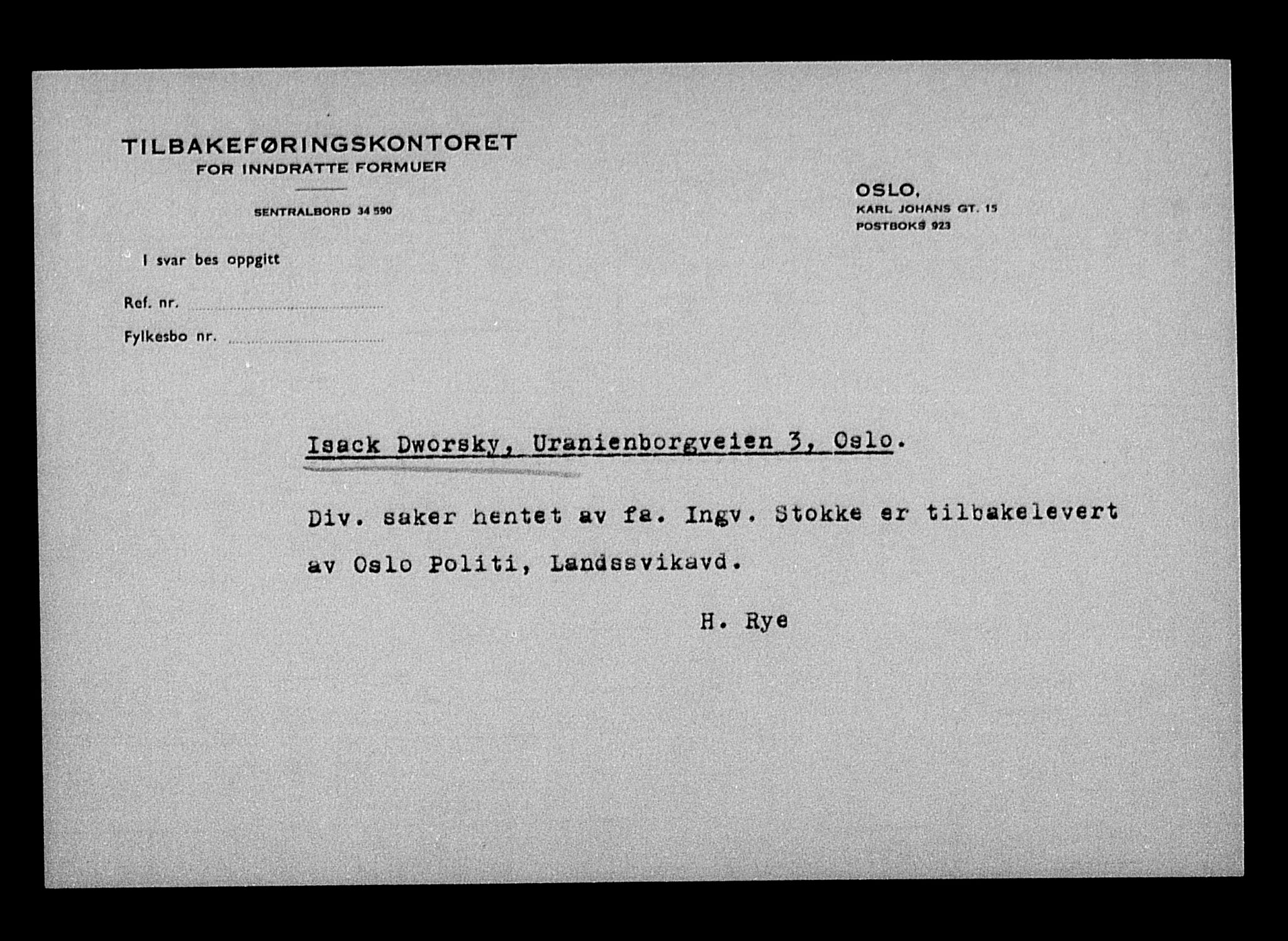 Justisdepartementet, Tilbakeføringskontoret for inndratte formuer, AV/RA-S-1564/H/Hc/Hcc/L0931: --, 1945-1947, p. 470