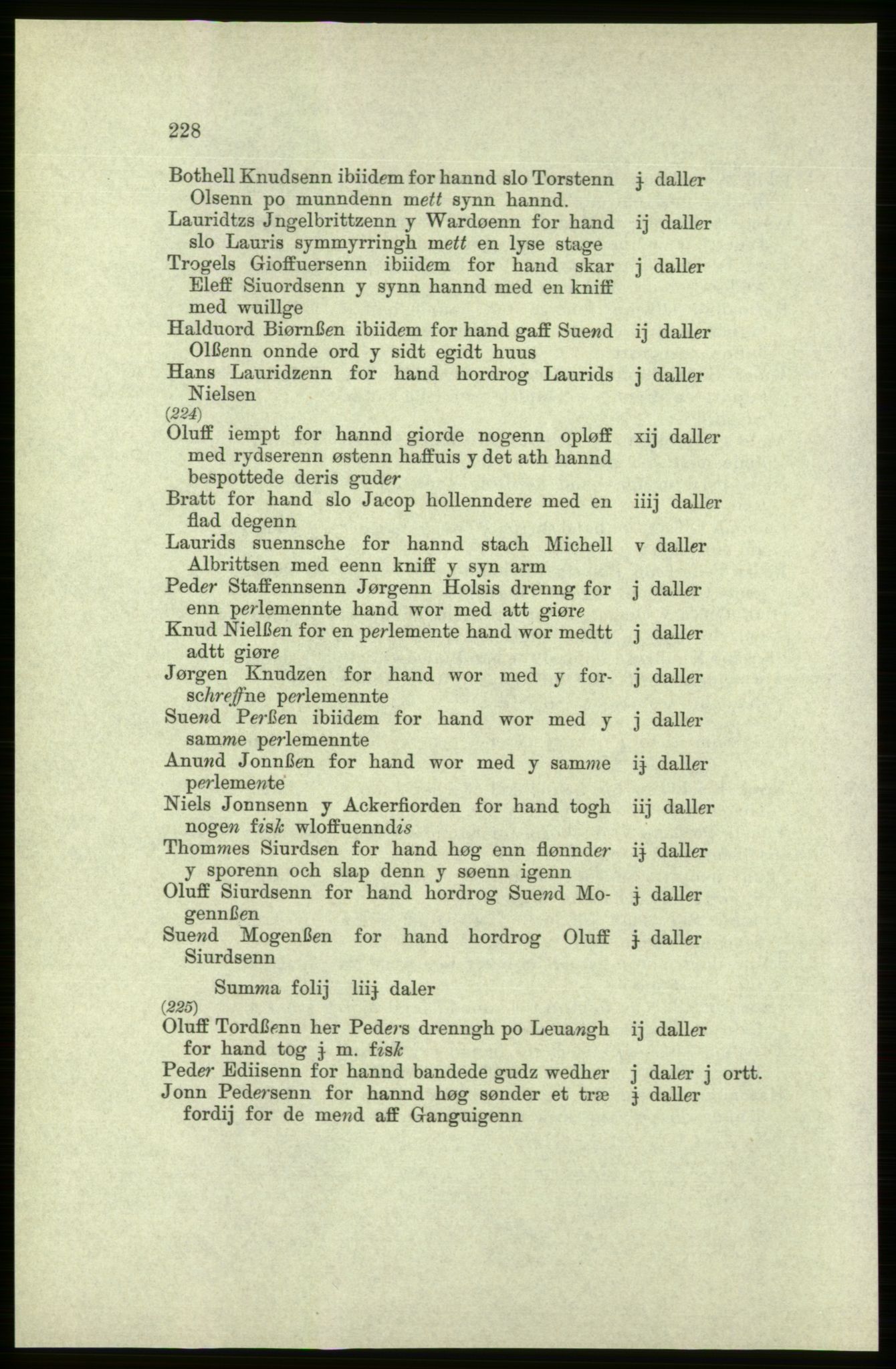 Publikasjoner utgitt av Arkivverket, PUBL/PUBL-001/C/0005: Bind 5: Rekneskap for Bergenhus len 1566-1567: B. Utgift C. Dei nordlandske lena og Finnmark D. Ekstrakt, 1566-1567, p. 228