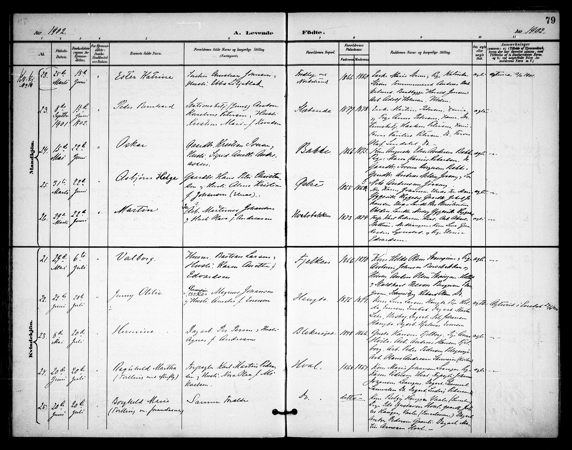 Asker prestekontor Kirkebøker, SAO/A-10256a/F/Fa/L0015: Parish register (official) no. I 15, 1896-1915, p. 79