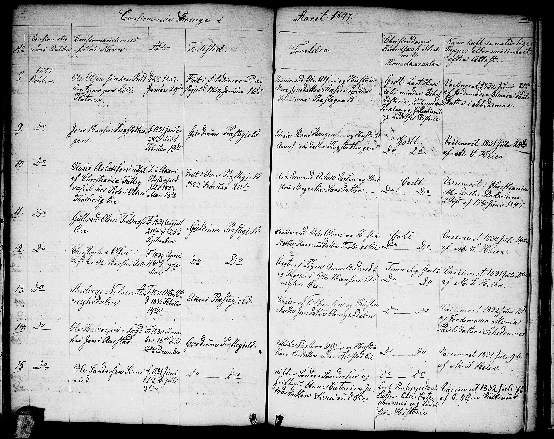 Gjerdrum prestekontor Kirkebøker, AV/SAO-A-10412b/G/Ga/L0002: Parish register (copy) no. I 2, 1836-1850, p. 212
