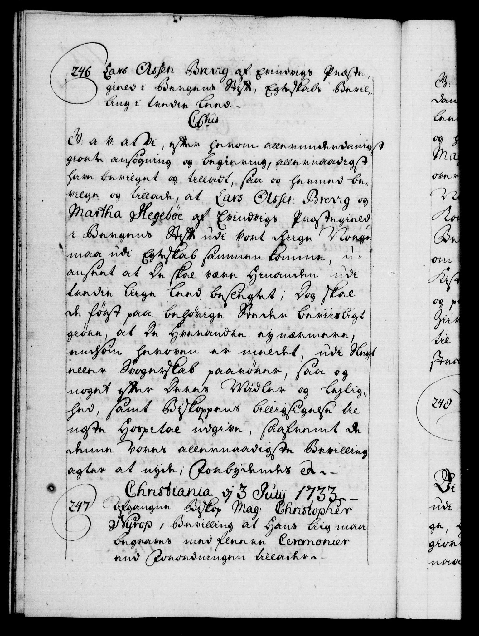 Danske Kanselli 1572-1799, AV/RA-EA-3023/F/Fc/Fca/Fcaa/L0028: Norske registre, 1733-1734, p. 170b