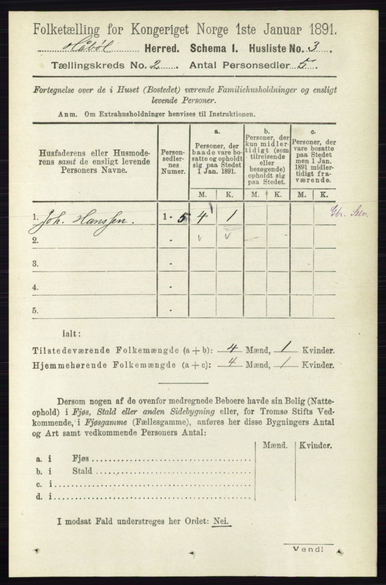 RA, 1891 census for 0138 Hobøl, 1891, p. 929