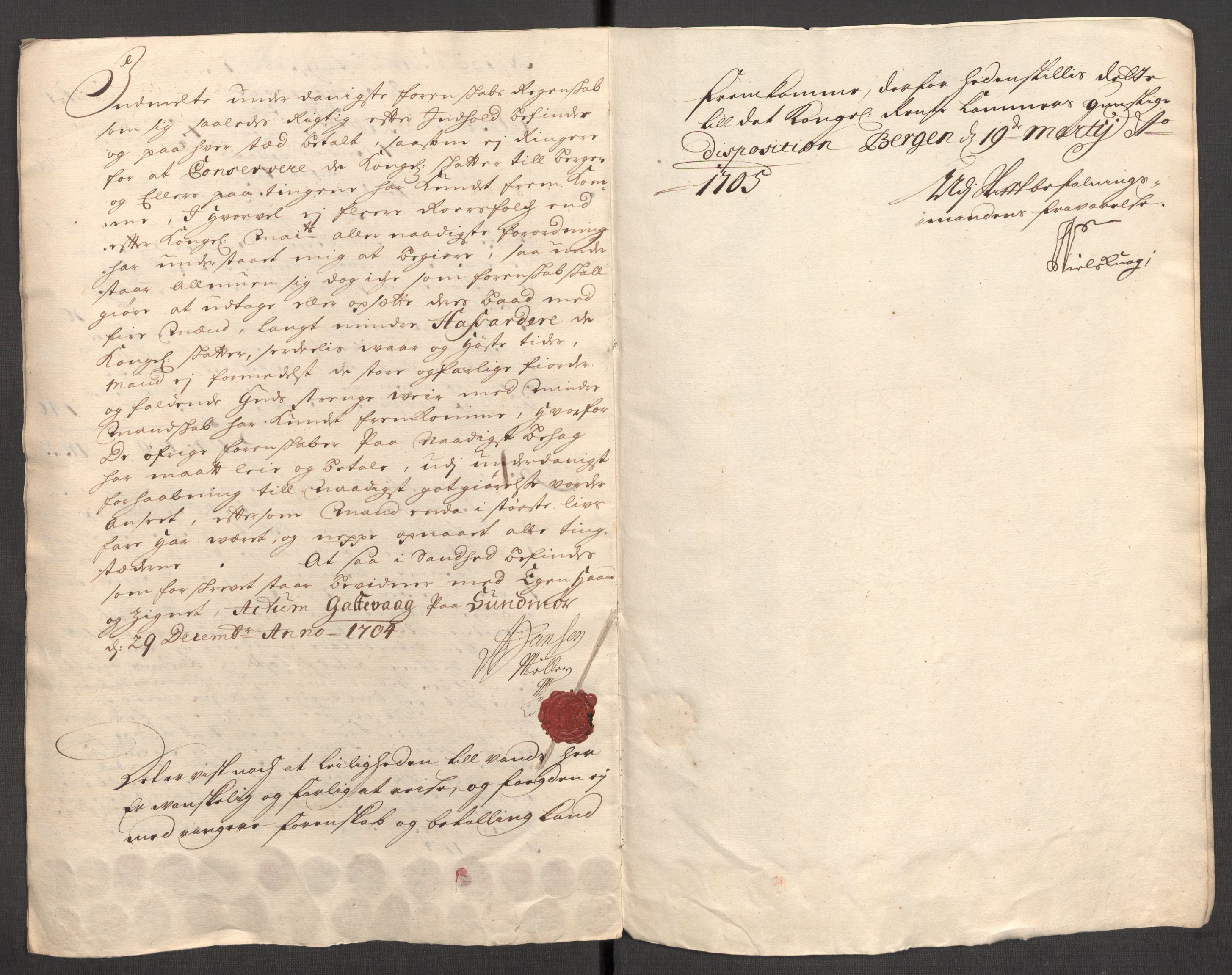 Rentekammeret inntil 1814, Reviderte regnskaper, Fogderegnskap, AV/RA-EA-4092/R54/L3560: Fogderegnskap Sunnmøre, 1704-1705, p. 175