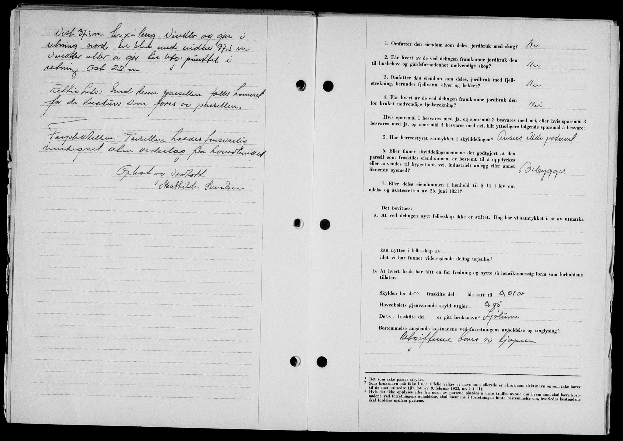 Lofoten sorenskriveri, SAT/A-0017/1/2/2C/L0016a: Mortgage book no. 16a, 1947-1947, Diary no: : 1106/1947