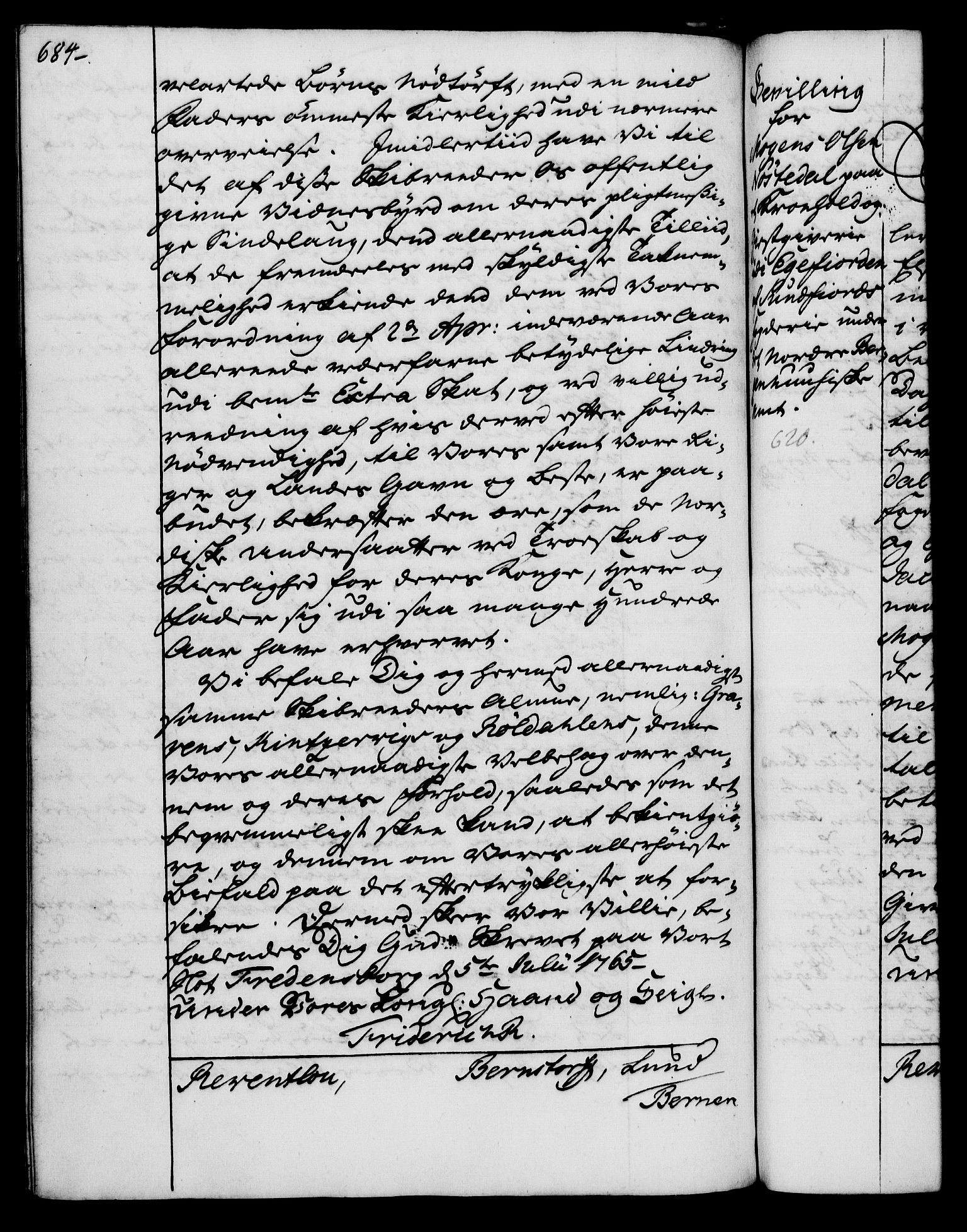 Rentekammeret, Kammerkanselliet, AV/RA-EA-3111/G/Gg/Gga/L0007: Norsk ekspedisjonsprotokoll med register (merket RK 53.7), 1759-1768, p. 684