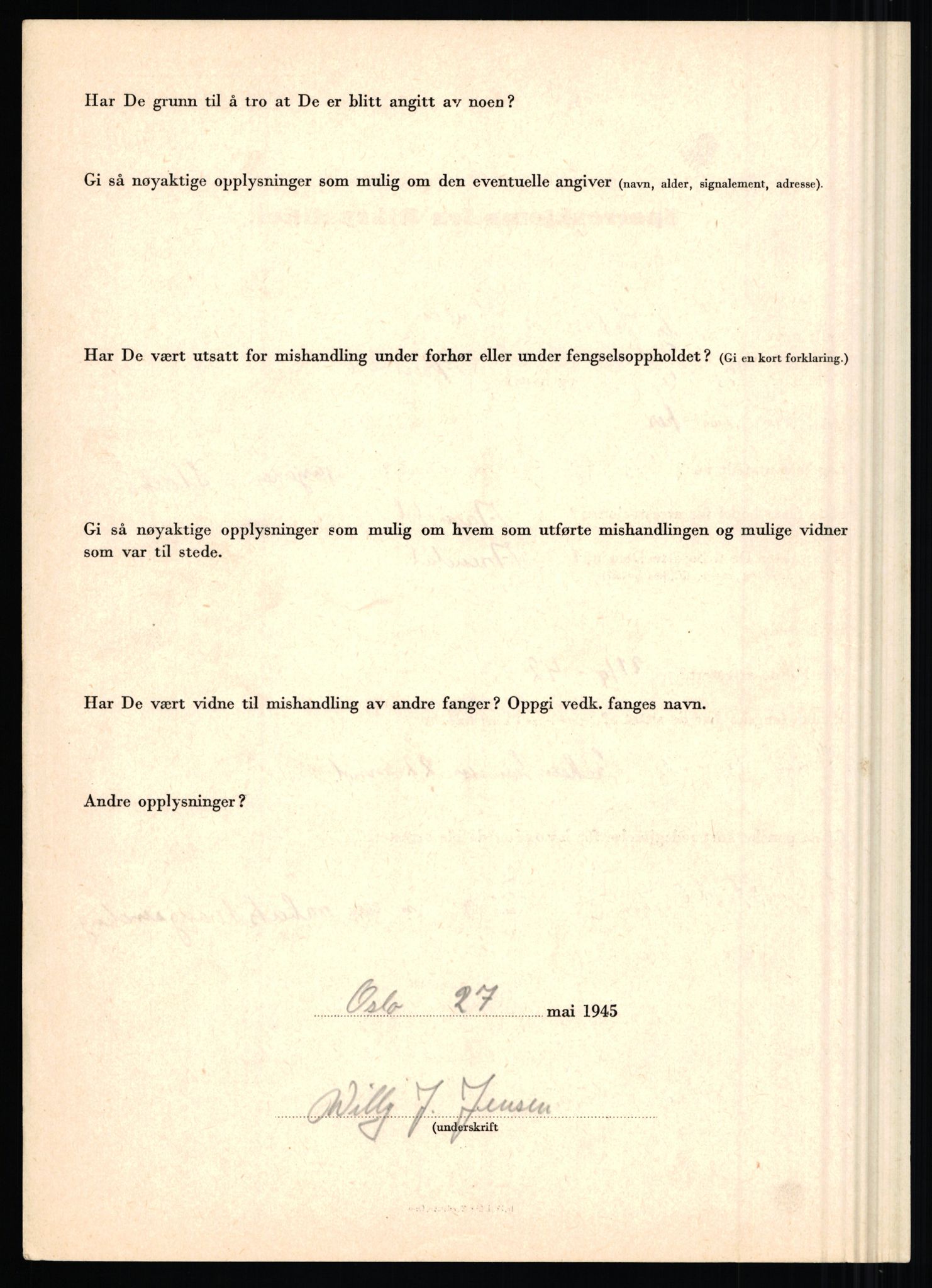 Rikspolitisjefen, AV/RA-S-1560/L/L0008: Jaffe, Bernhard - Karset, Helge Hafsahl, 1940-1945, p. 370