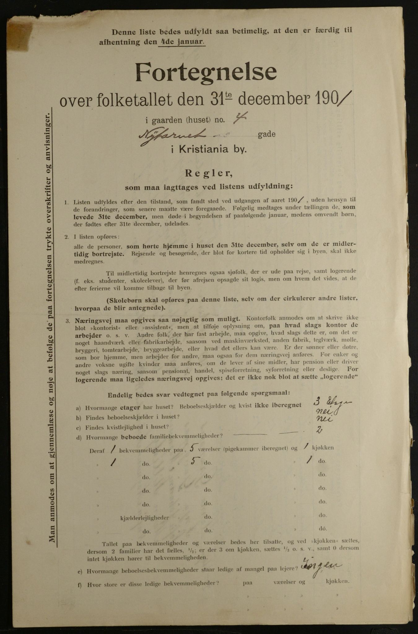 OBA, Municipal Census 1901 for Kristiania, 1901, p. 11381