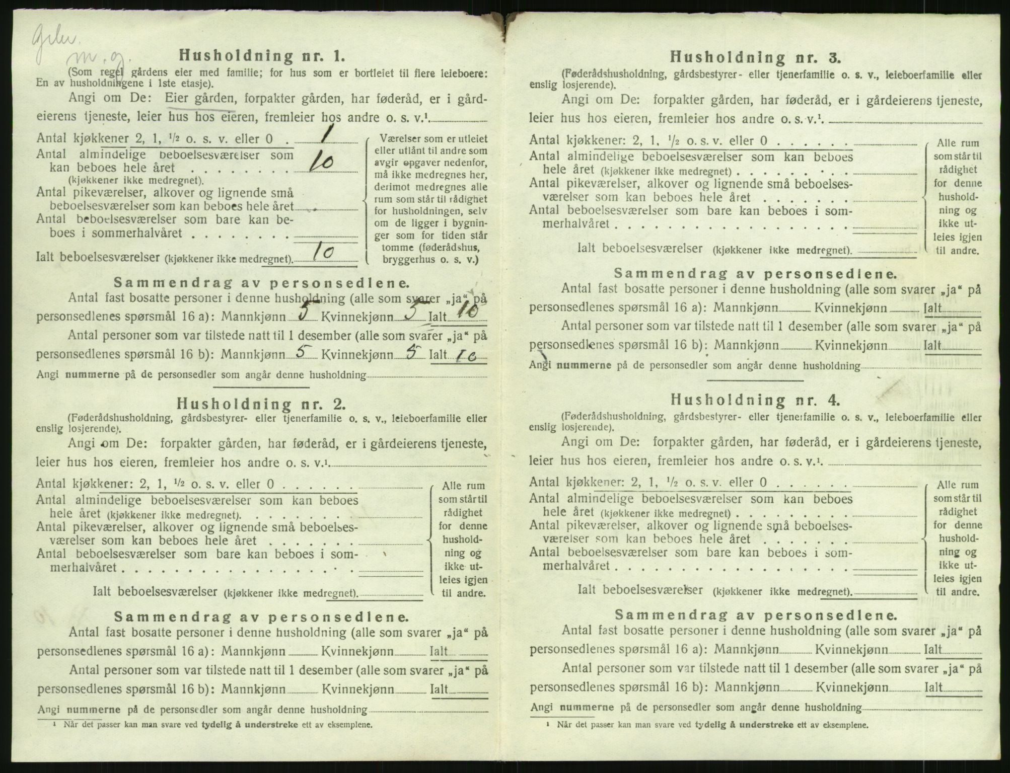 SAK, 1920 census for Åmli, 1920, p. 144