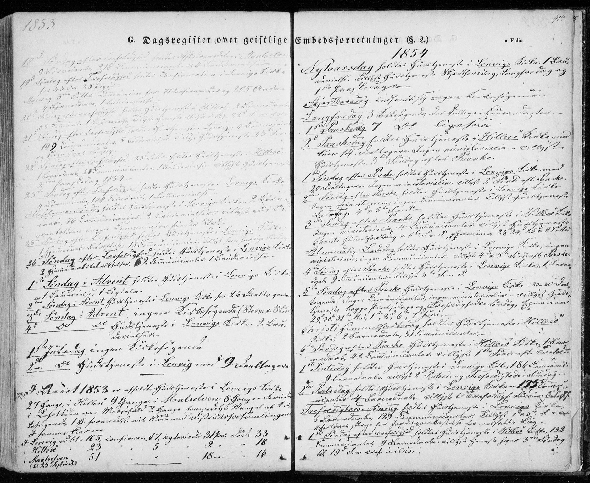 Lenvik sokneprestembete, SATØ/S-1310/H/Ha/Haa/L0006kirke: Parish register (official) no. 6, 1845-1854, p. 413