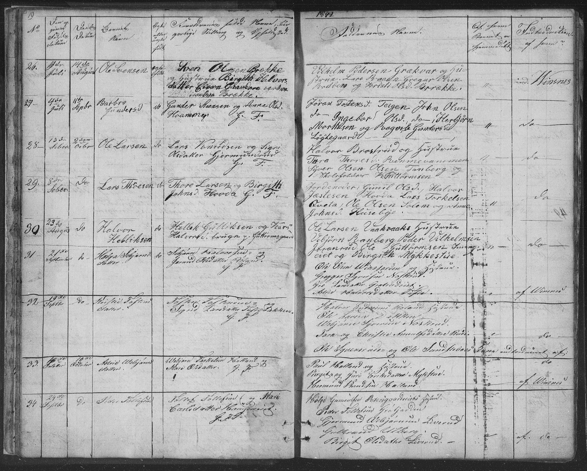 Nore kirkebøker, AV/SAKO-A-238/F/Fc/L0002: Parish register (official) no. III 2, 1836-1861, p. 19