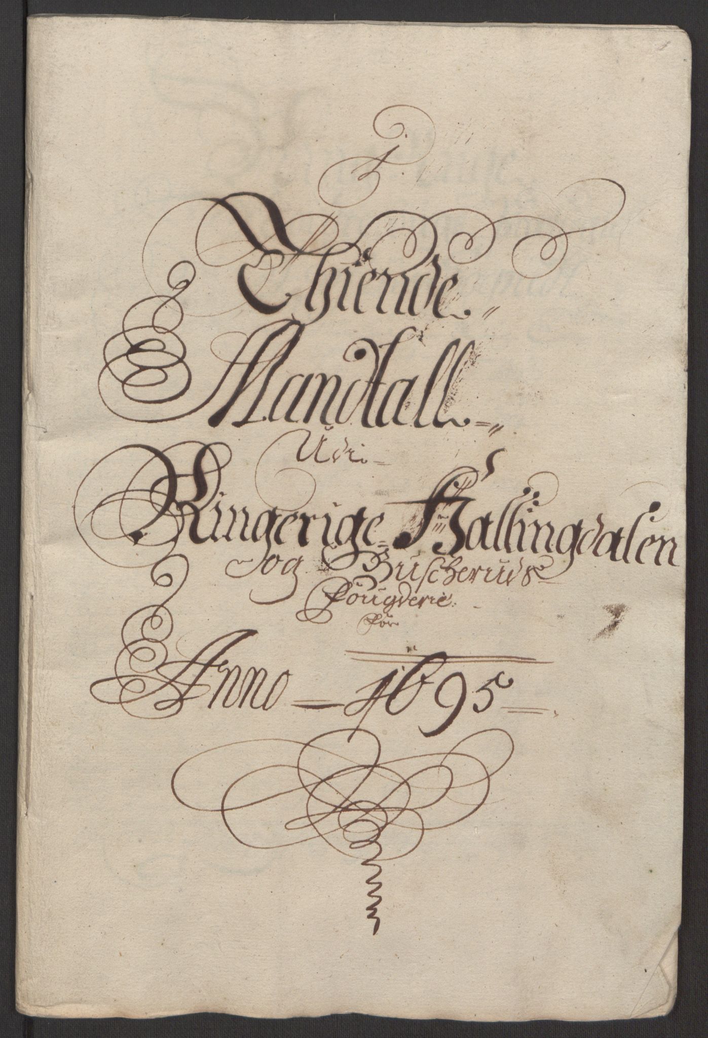 Rentekammeret inntil 1814, Reviderte regnskaper, Fogderegnskap, RA/EA-4092/R22/L1452: Fogderegnskap Ringerike, Hallingdal og Buskerud, 1695, p. 250