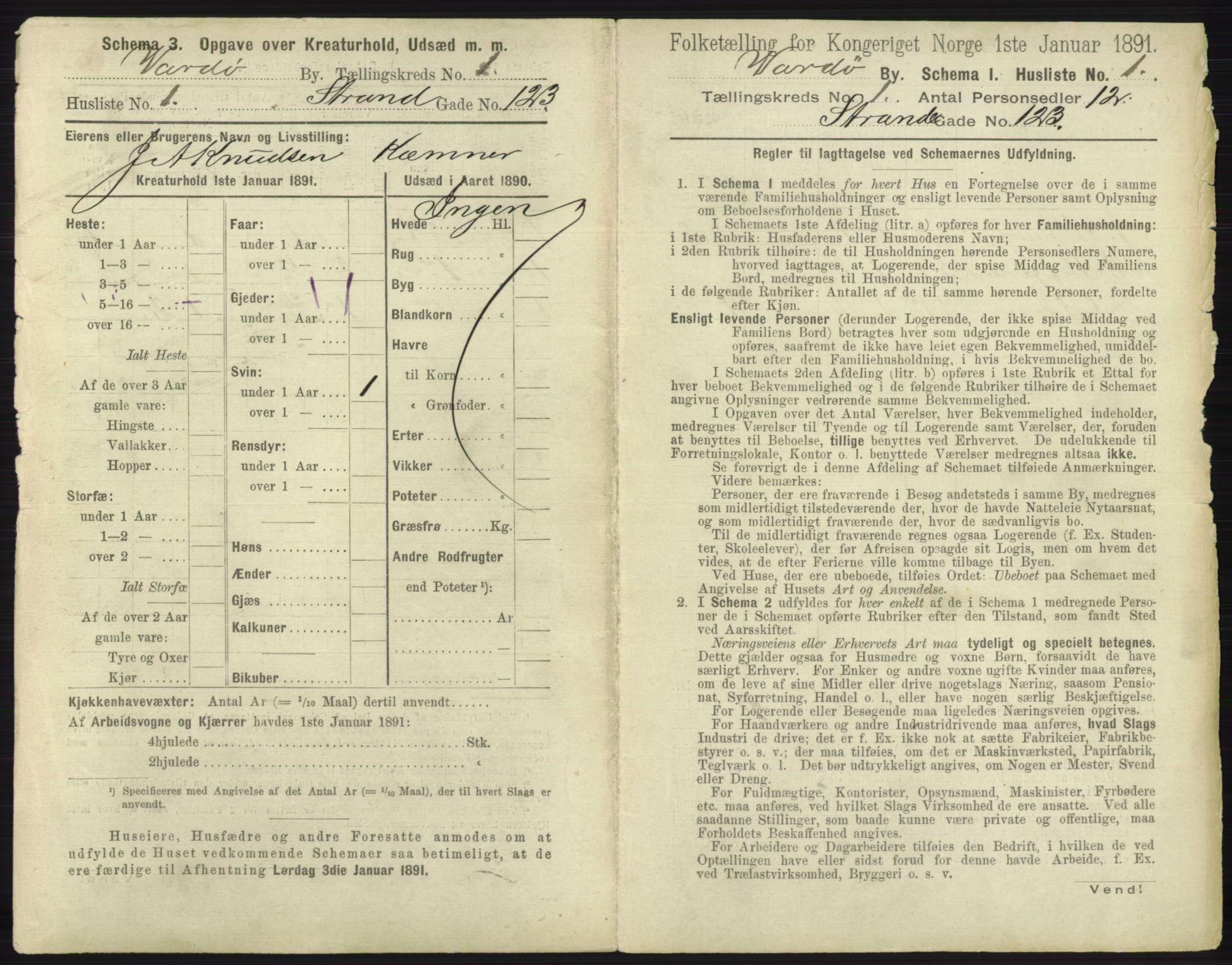 RA, 1891 census for 2002 Vardø, 1891, p. 16