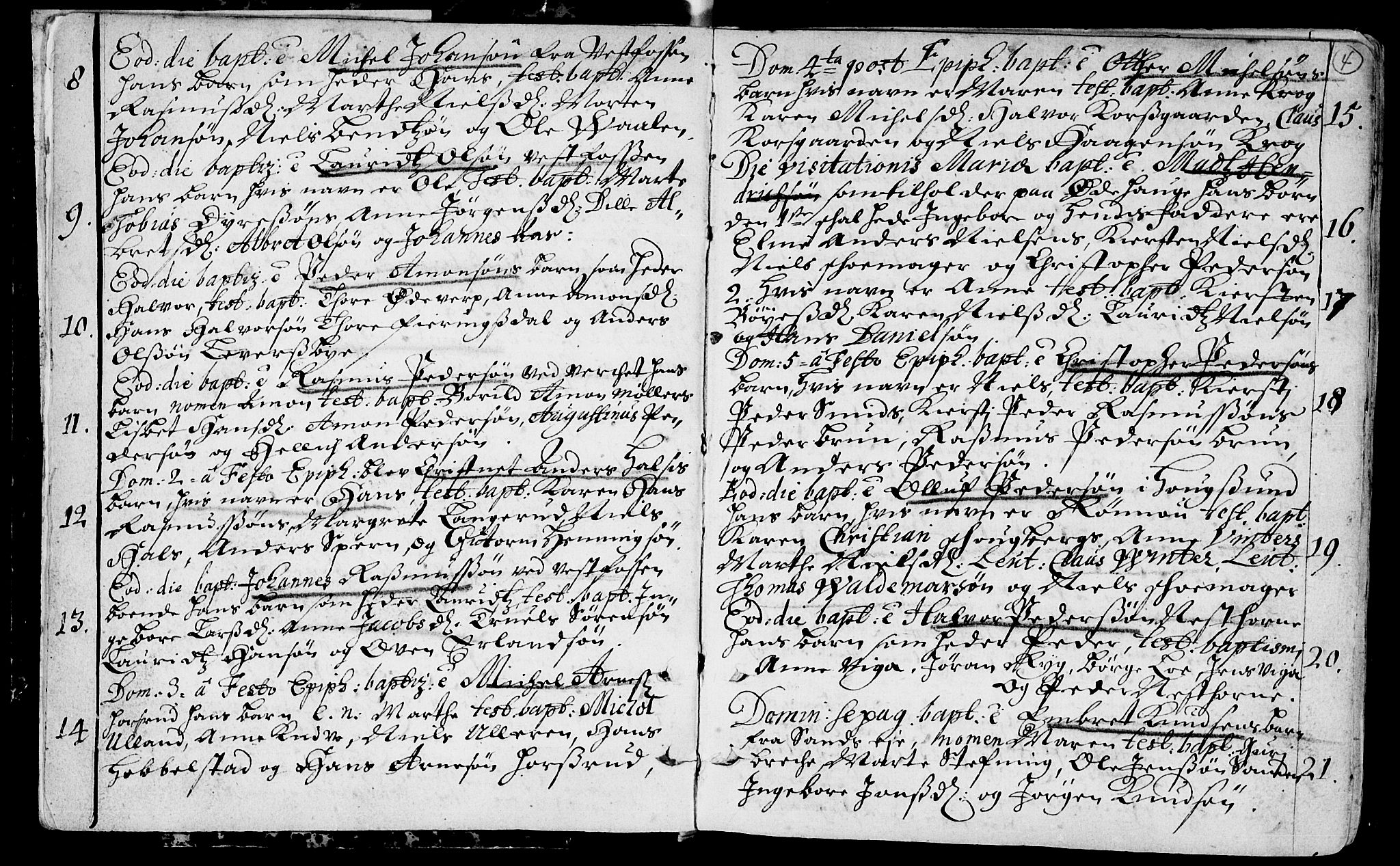 Eiker kirkebøker, AV/SAKO-A-4/F/Fa/L0002: Parish register (official) no. I 2, 1705-1724, p. 4