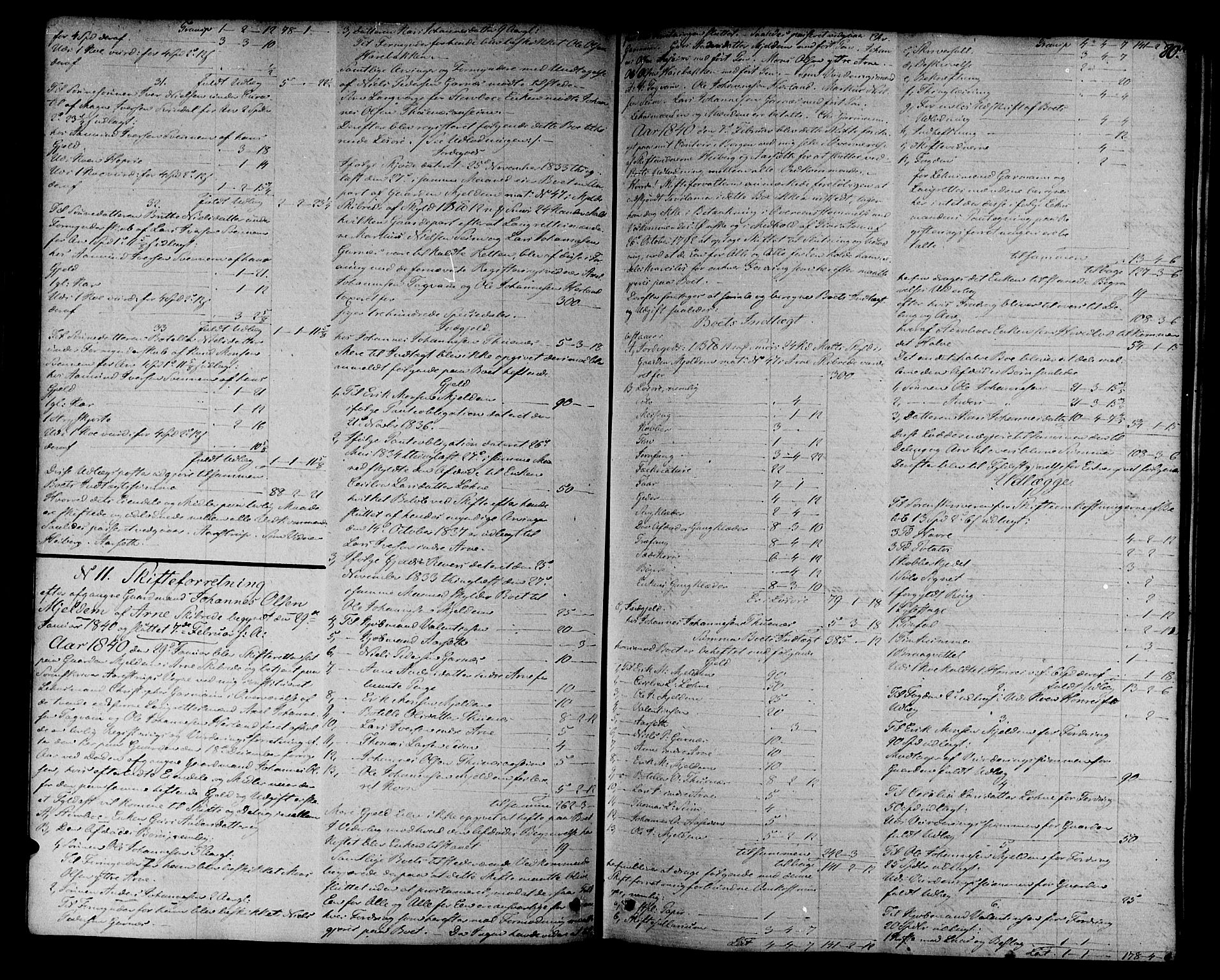Nordhordland sorenskrivar, SAB/A-2901/1/H/Ha/L0021: Skifteprotokollar Nordhordland , 1839-1859, p. 79b-80a