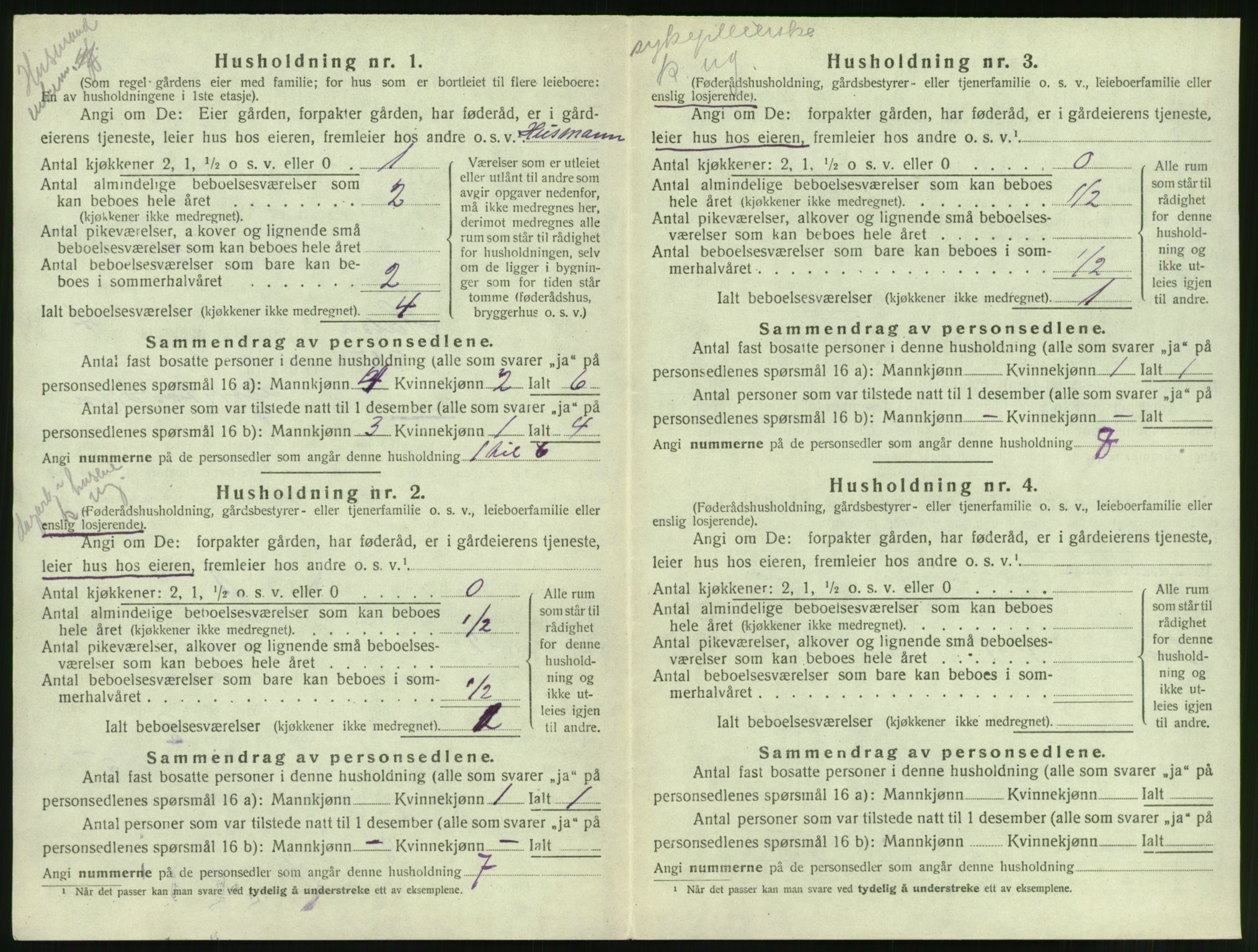 SAT, 1920 census for Halsa, 1920, p. 285