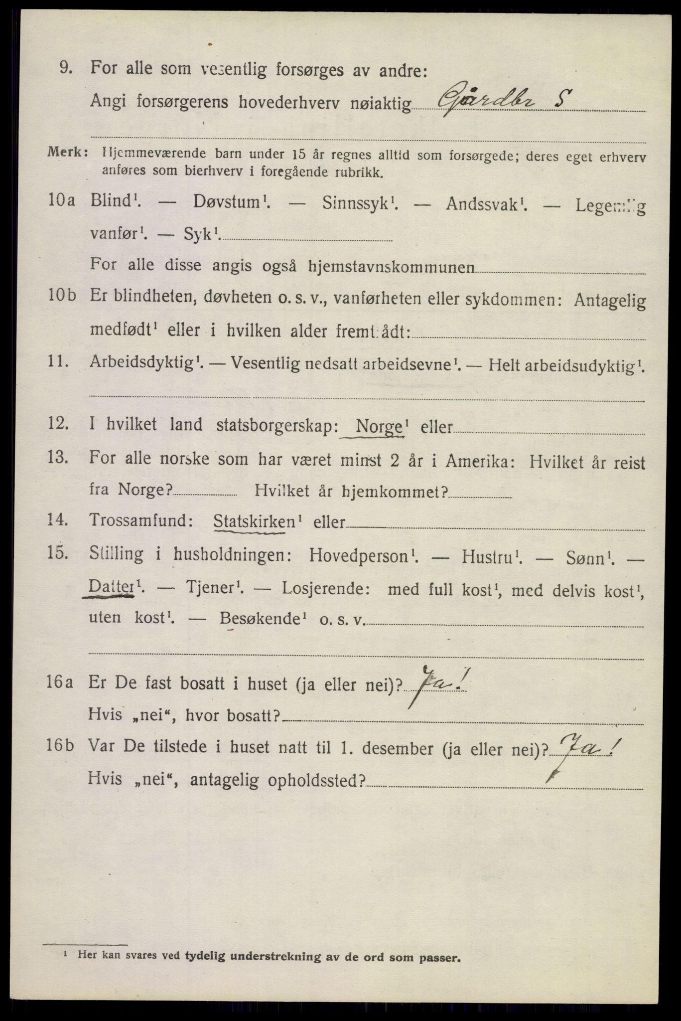 SAKO, 1920 census for Stokke, 1920, p. 6765