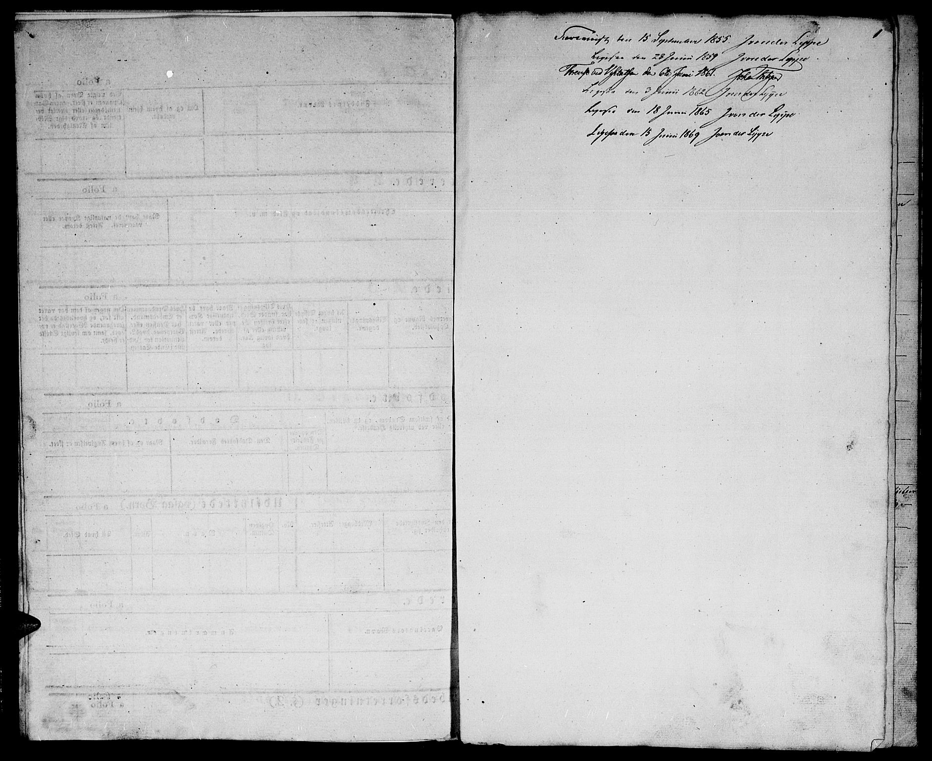 Herad sokneprestkontor, SAK/1111-0018/F/Fb/Fbb/L0002: Parish register (copy) no. B 2, 1853-1871