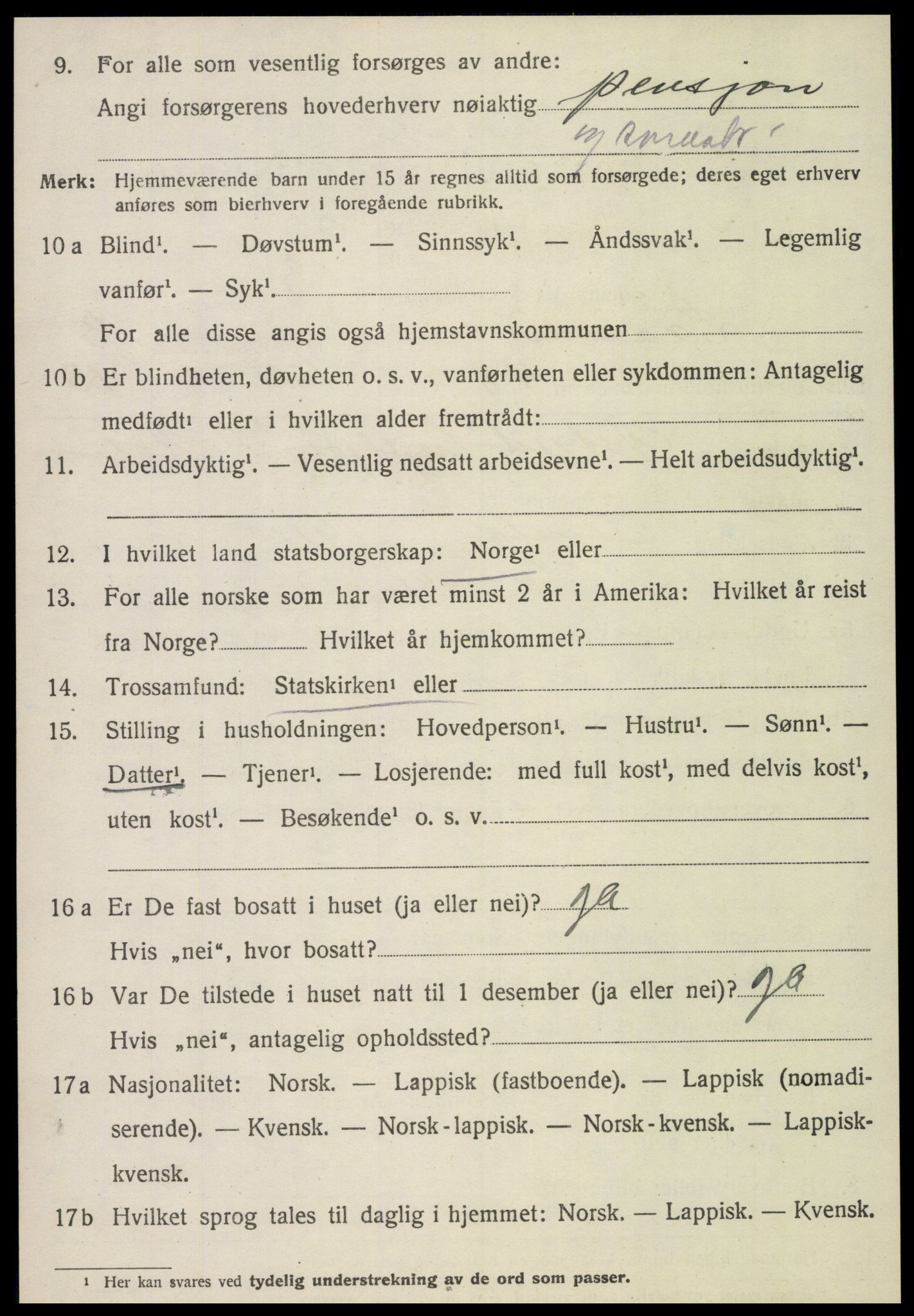 SAT, 1920 census for Lånke, 1920, p. 2277