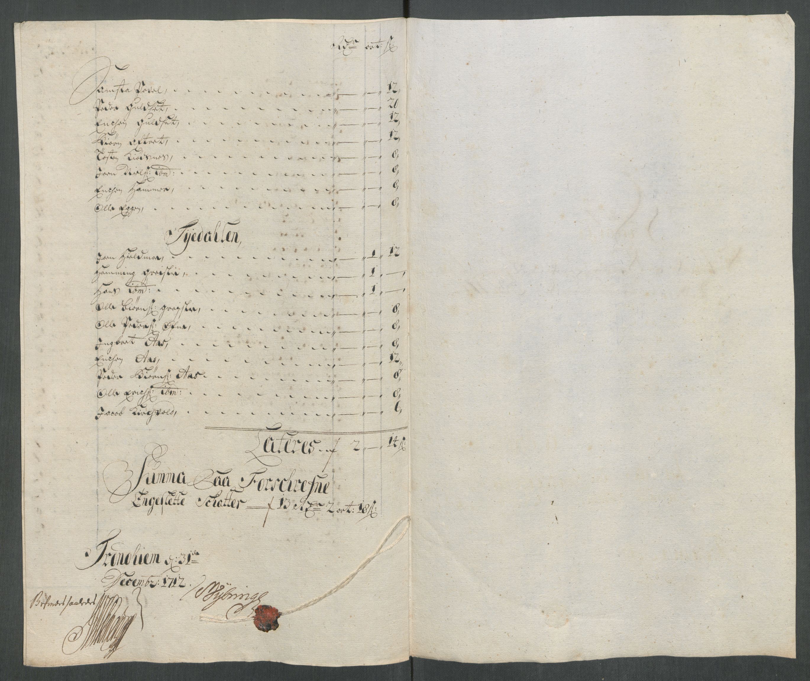 Rentekammeret inntil 1814, Reviderte regnskaper, Fogderegnskap, AV/RA-EA-4092/R61/L4113: Fogderegnskap Strinda og Selbu, 1712-1713, p. 109