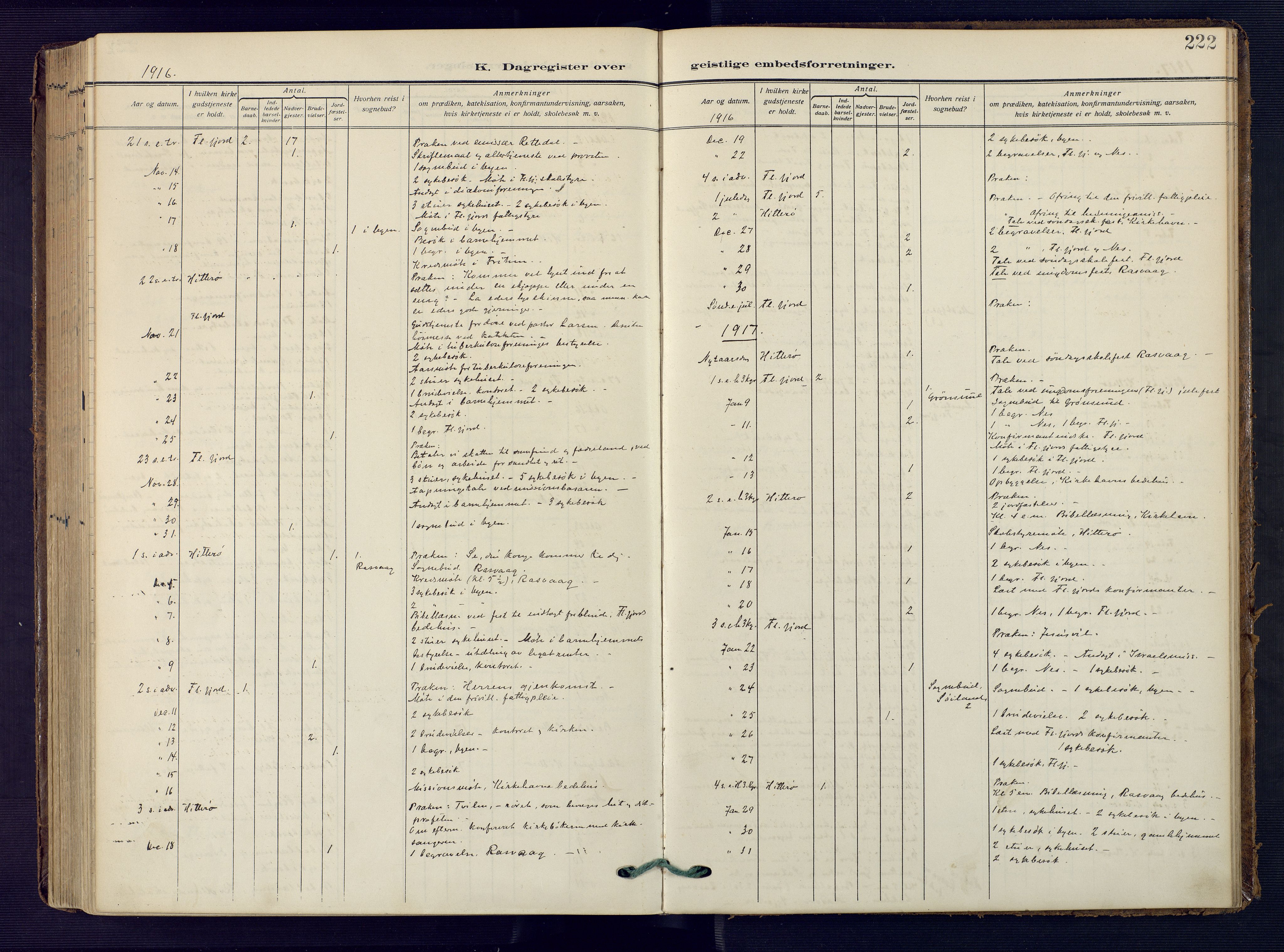 Flekkefjord sokneprestkontor, AV/SAK-1111-0012/F/Fa/Faa/L0003: Parish register (official) no. A 3, 1913-1928, p. 222