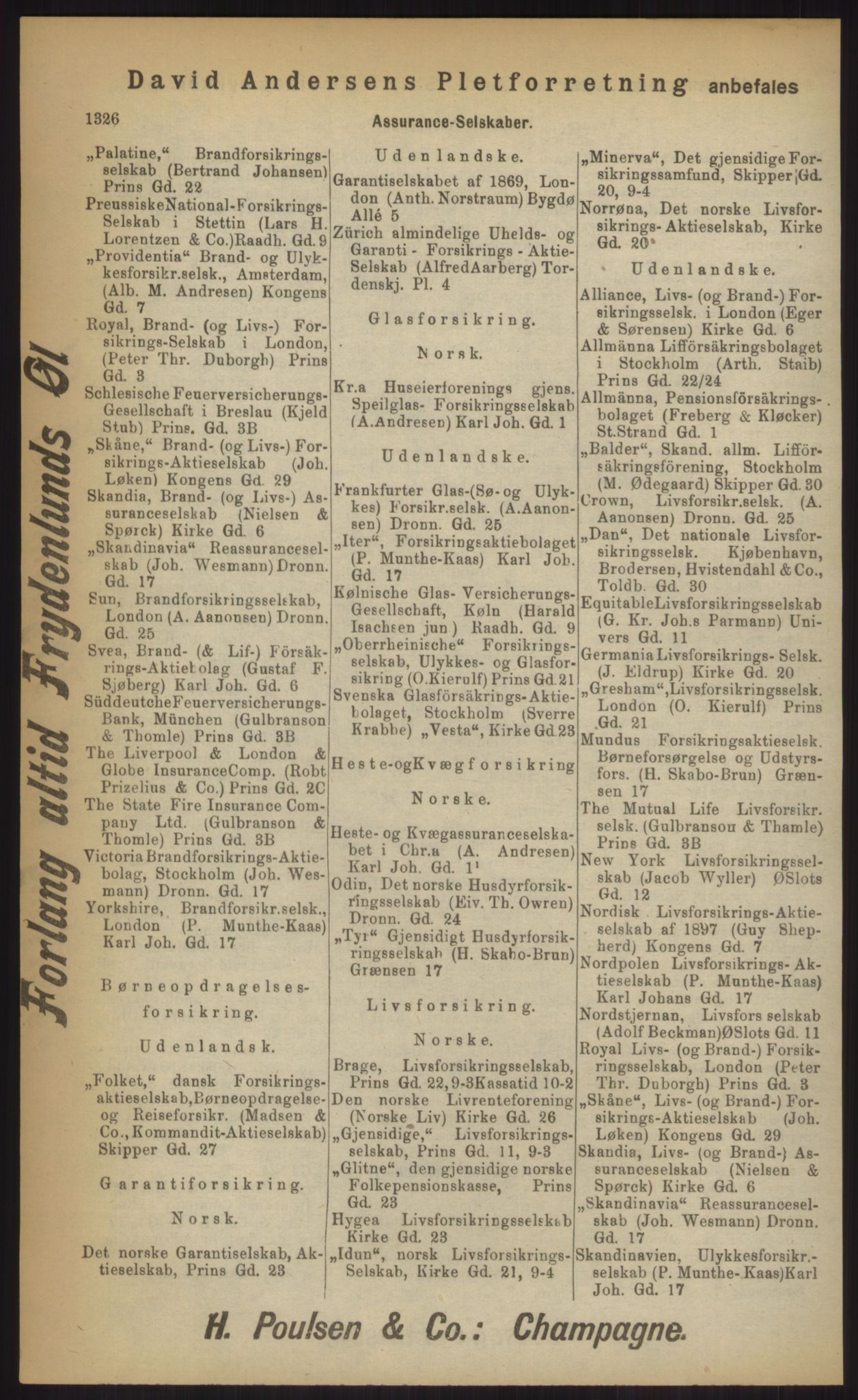 Kristiania/Oslo adressebok, PUBL/-, 1903, p. 1326